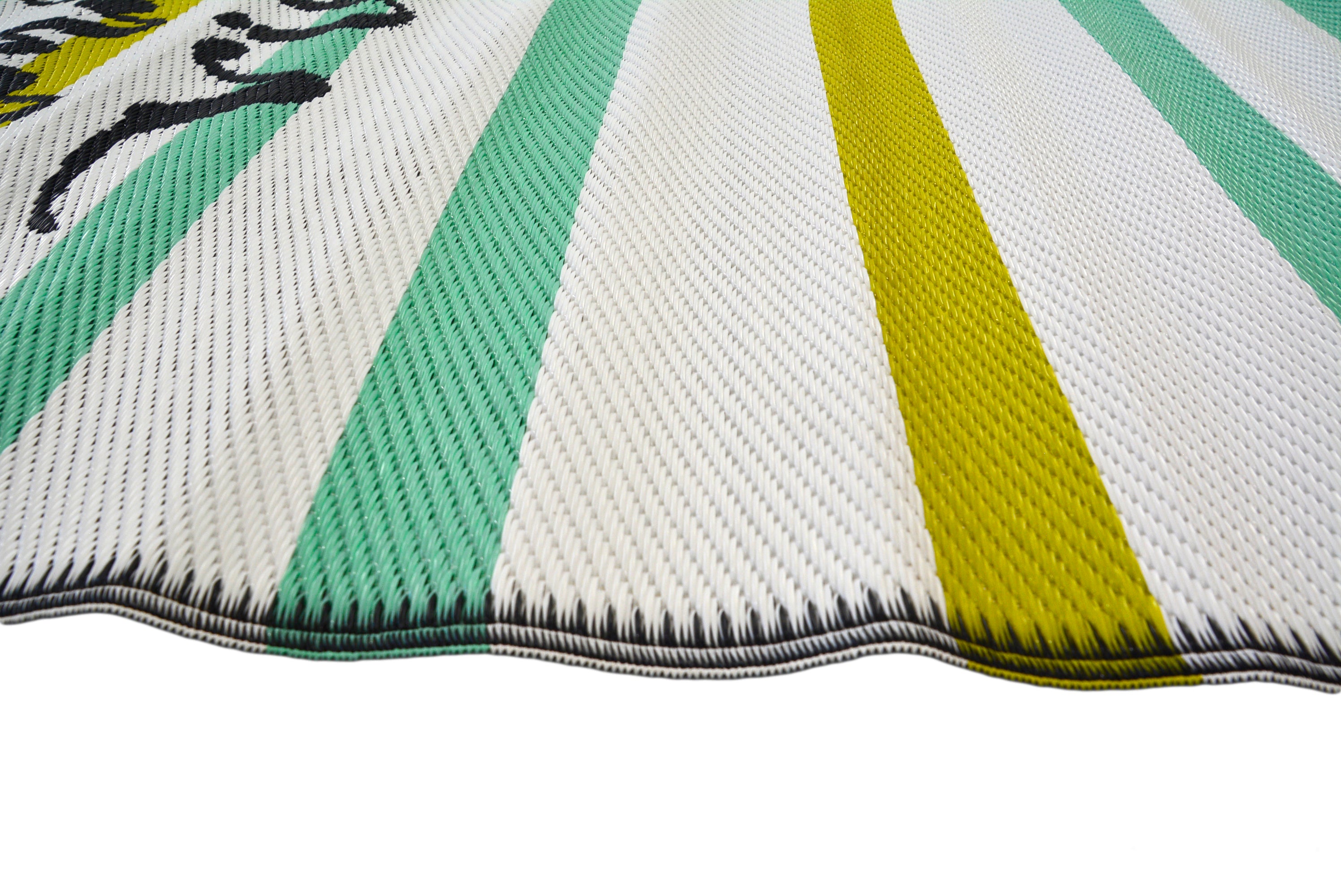 Reversible Indoor/Outdoor Mats - Chatai-2770-Aqua White-120x170
