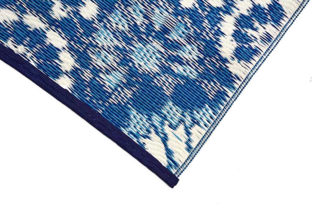 Reversible Indoor/Outdoor Mats - Chatai 2773 - Blue/White-120x170