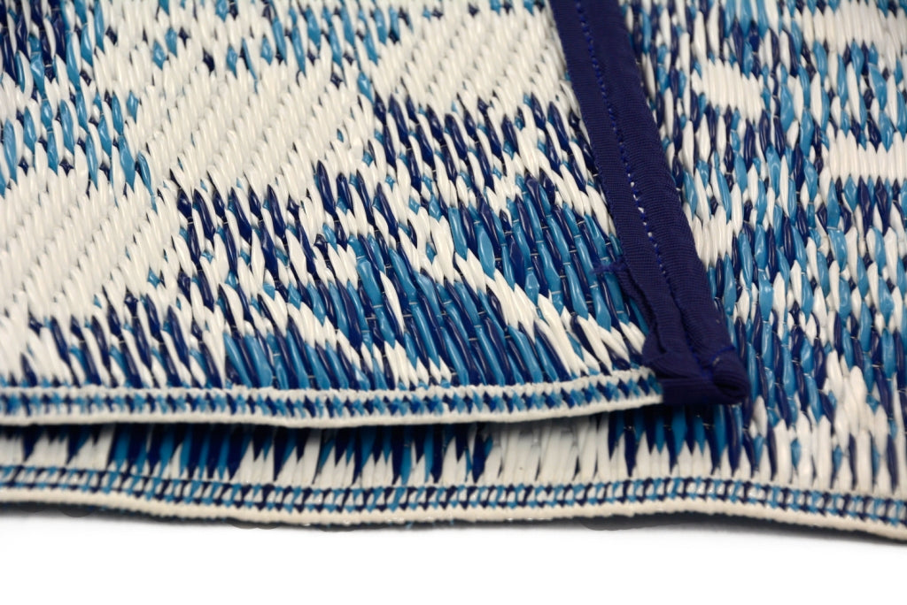 Reversible Indoor/Outdoor Mats - Chatai 2773 - Blue/White-120x170