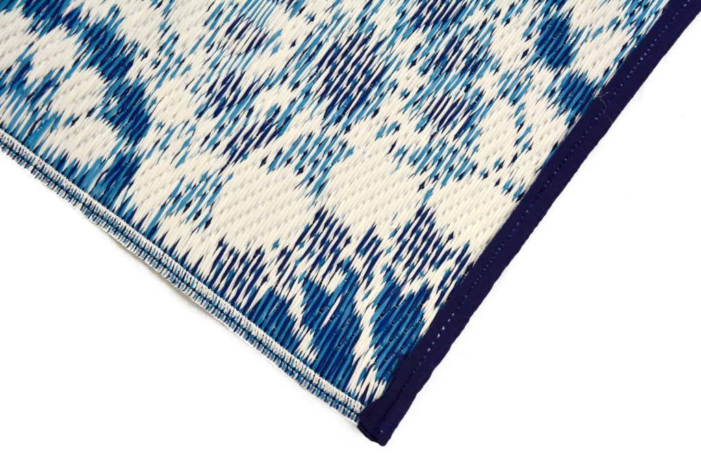 Reversible Indoor/Outdoor Mats - Chatai 2773 - Blue/White-120x170