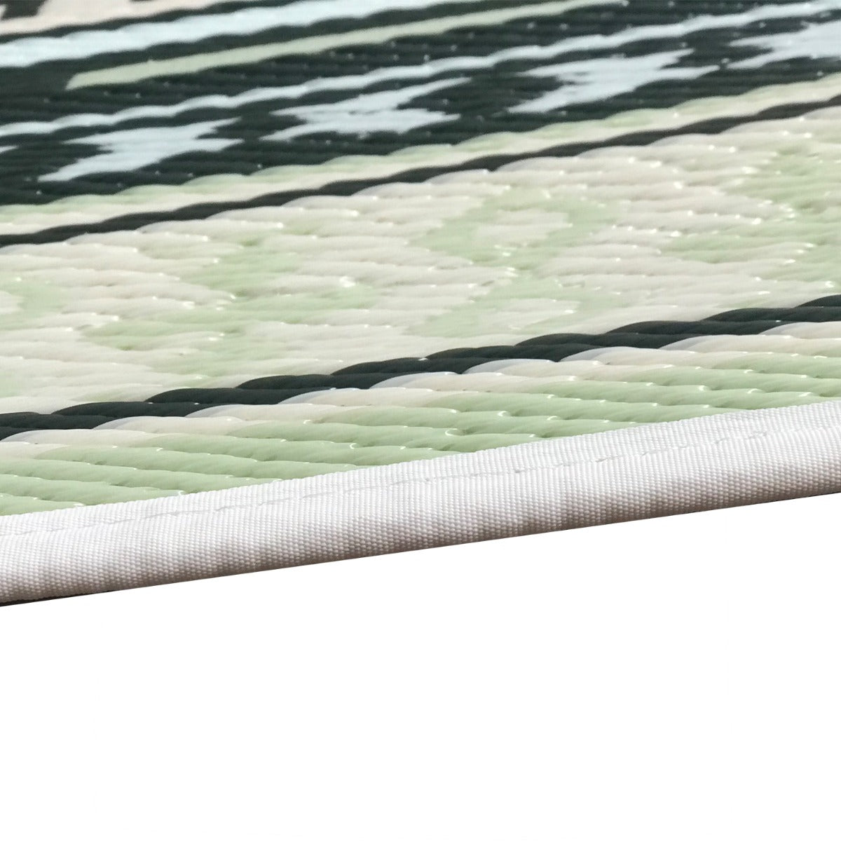 Eco-friendly Reversible Outdoor Plastic Mat-Chatai 3194-Lime Green-120x170cm