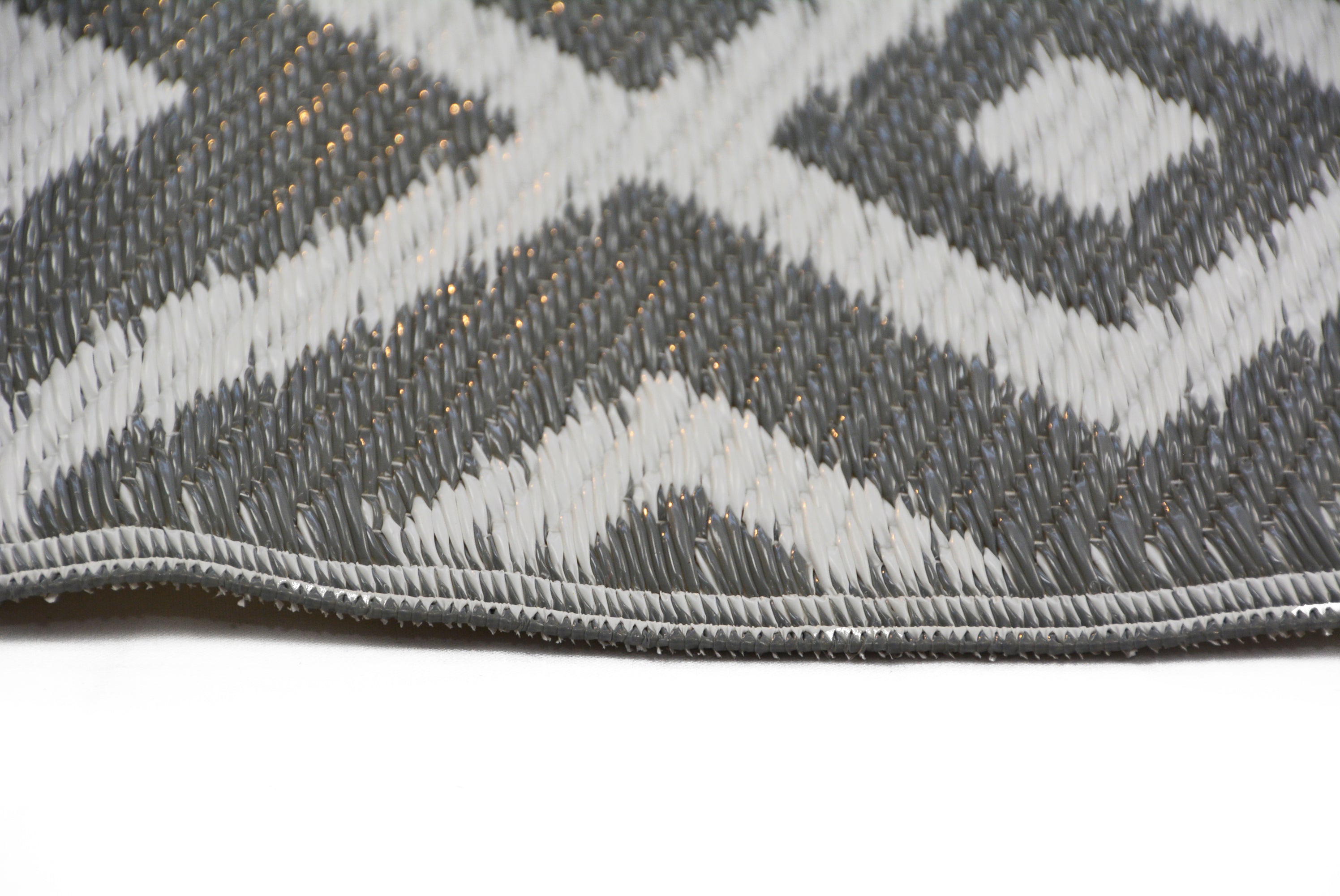 Reversible Indoor/Outdoor Mats - Chatai A002 - Grey/White-120x170