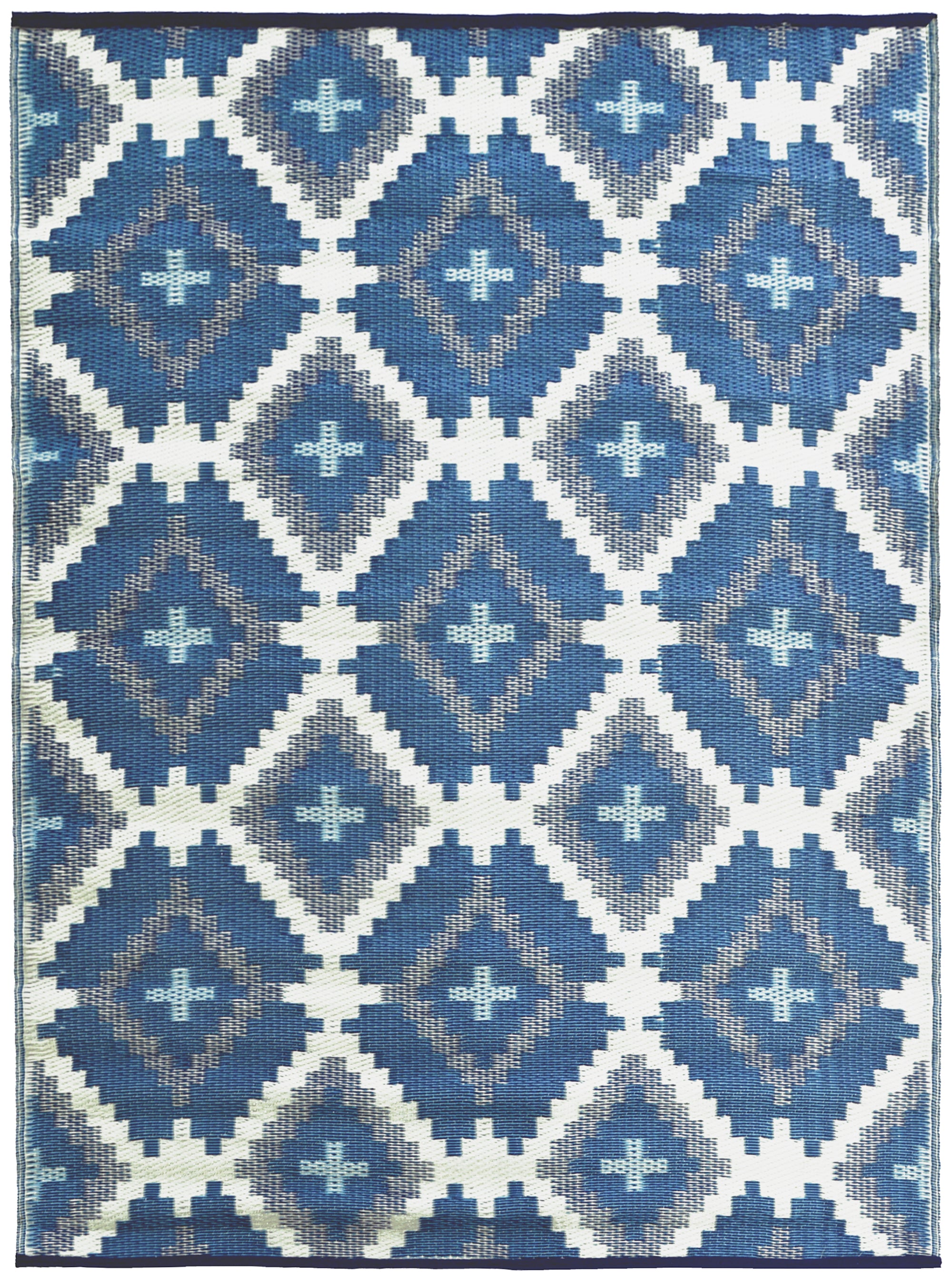 Reversible Indoor/Outdoor Mats - Chatai-ARC005-Blue Multi-120x170