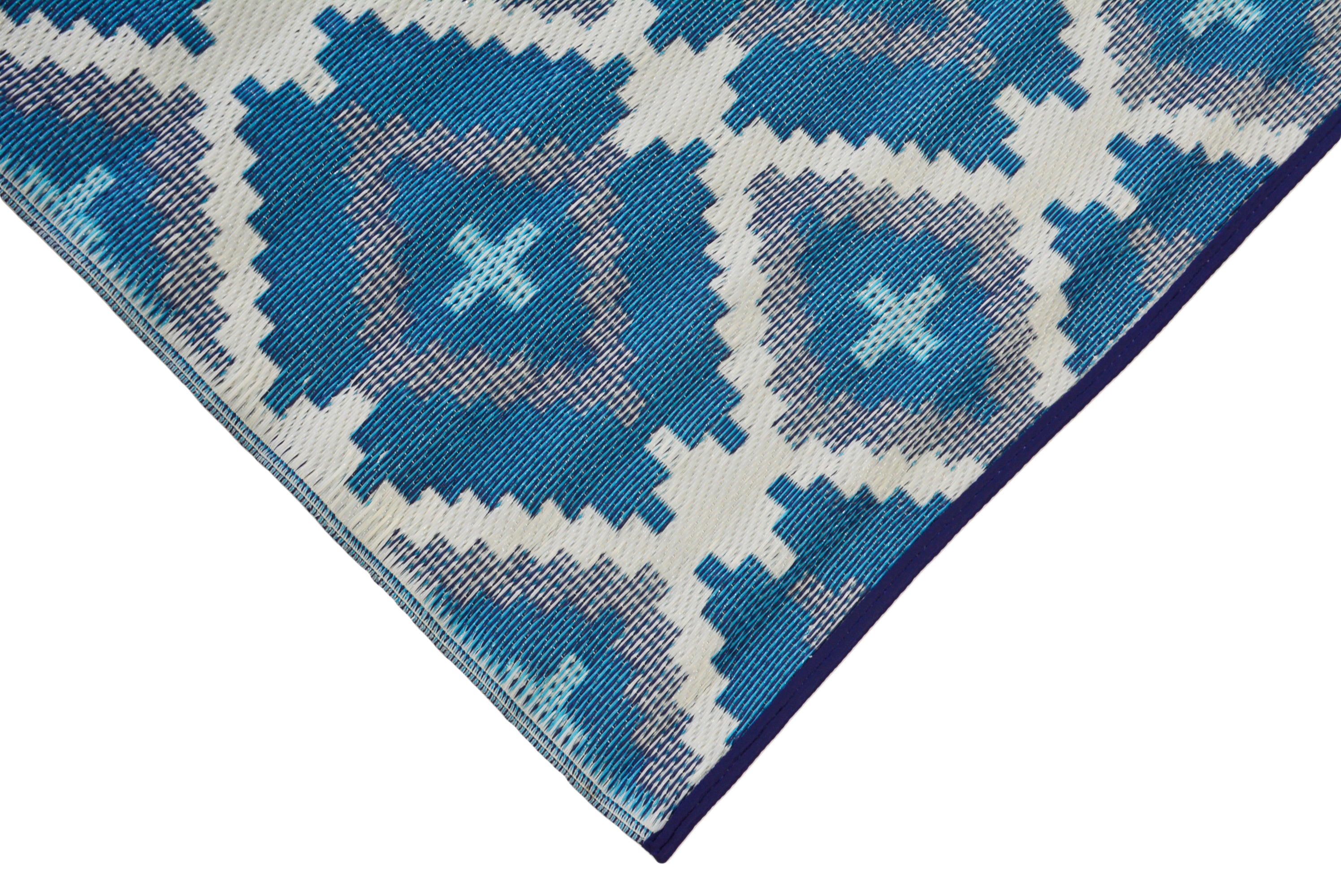 Reversible Indoor/Outdoor Mats - Chatai-ARC005-Blue Multi-120x170
