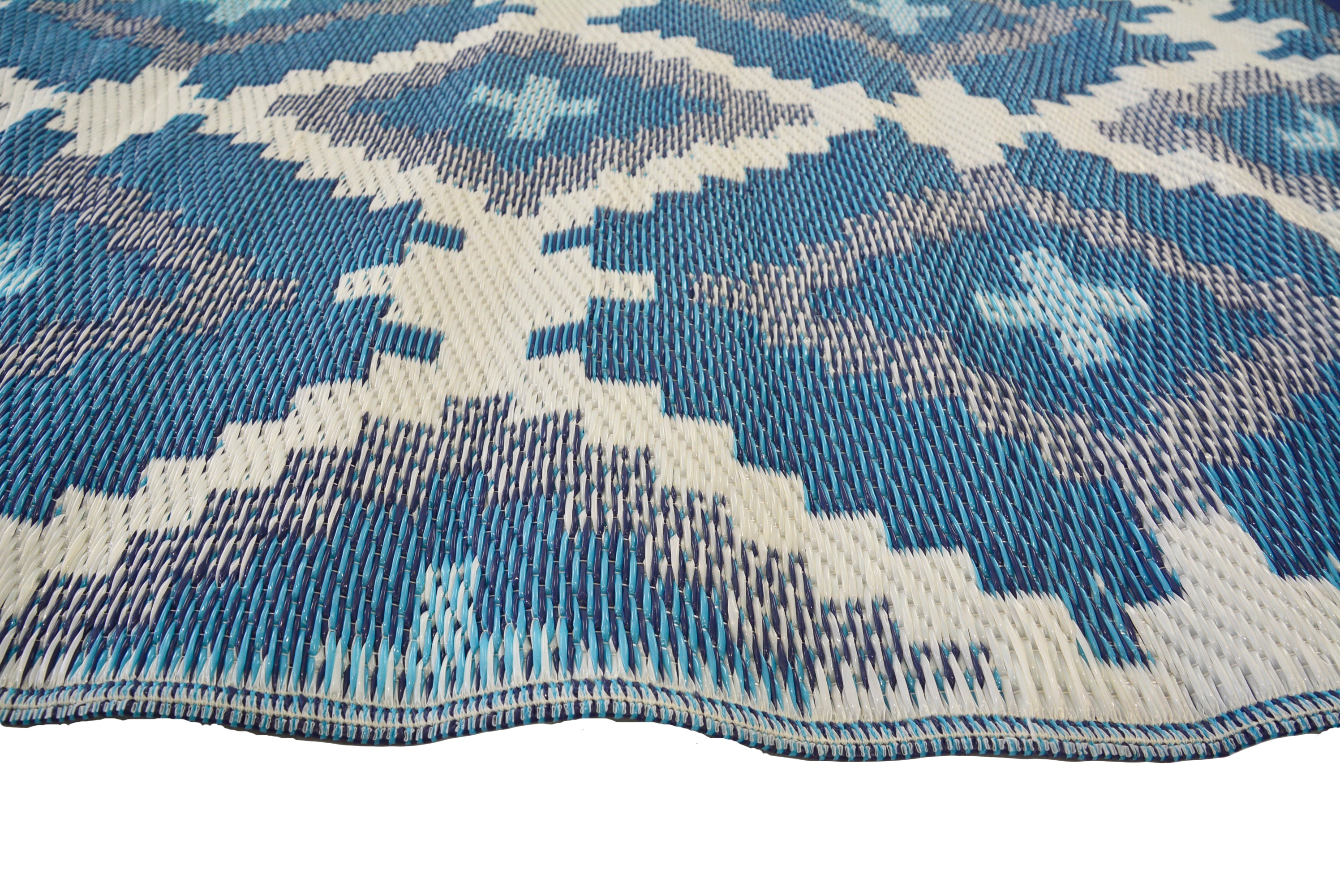 Reversible Indoor/Outdoor Mats - Chatai-ARC005-Blue Multi-120x170