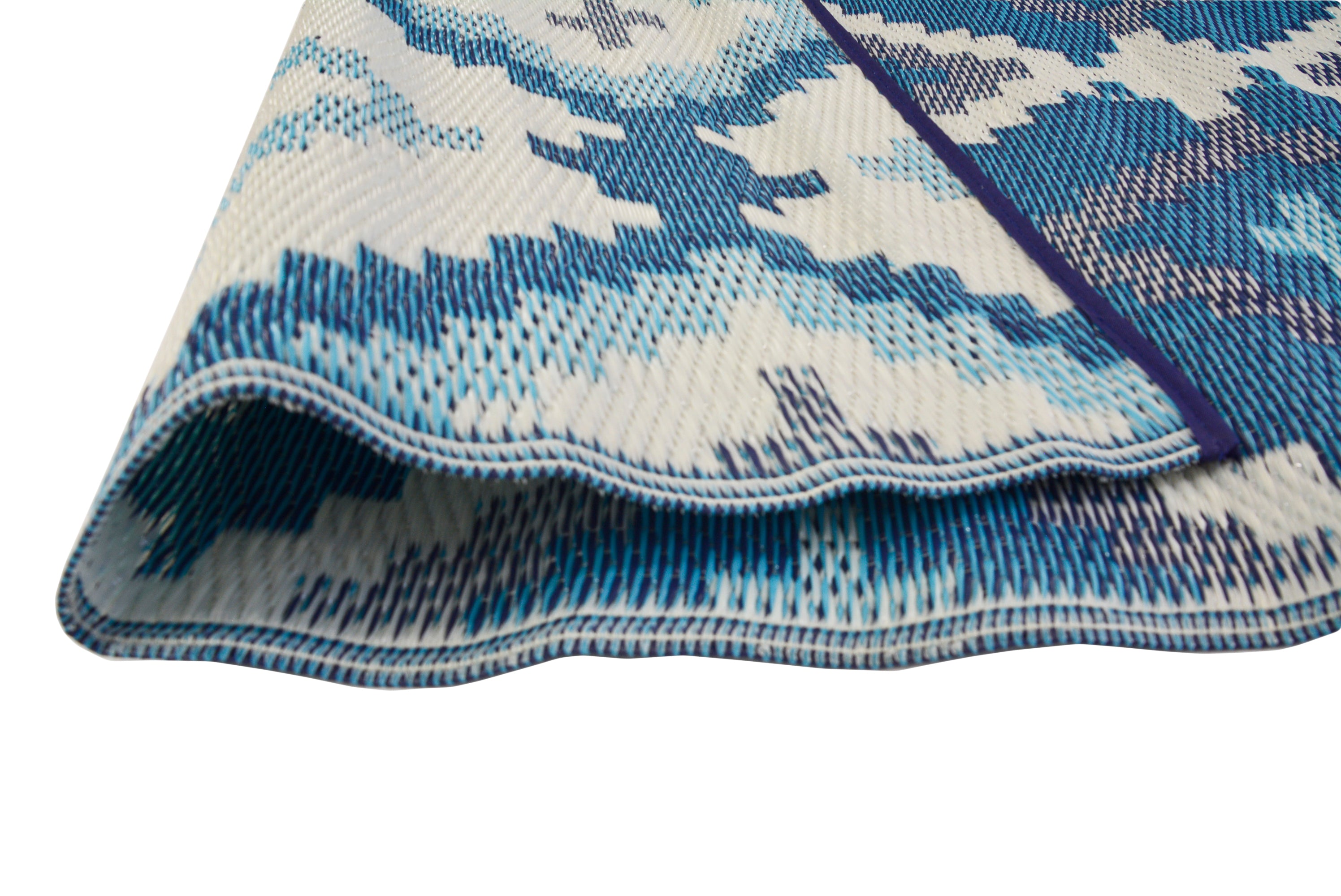 Reversible Indoor/Outdoor Mats - Chatai-ARC005-Blue Multi-120x170