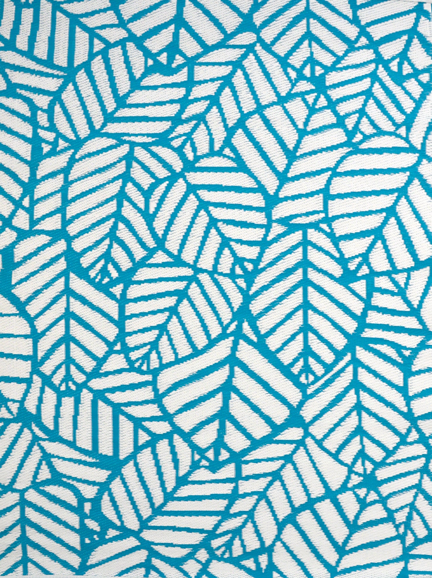Reversible Indoor/Outdoor Mats - Chatai A006 - Aqua/White-120x170