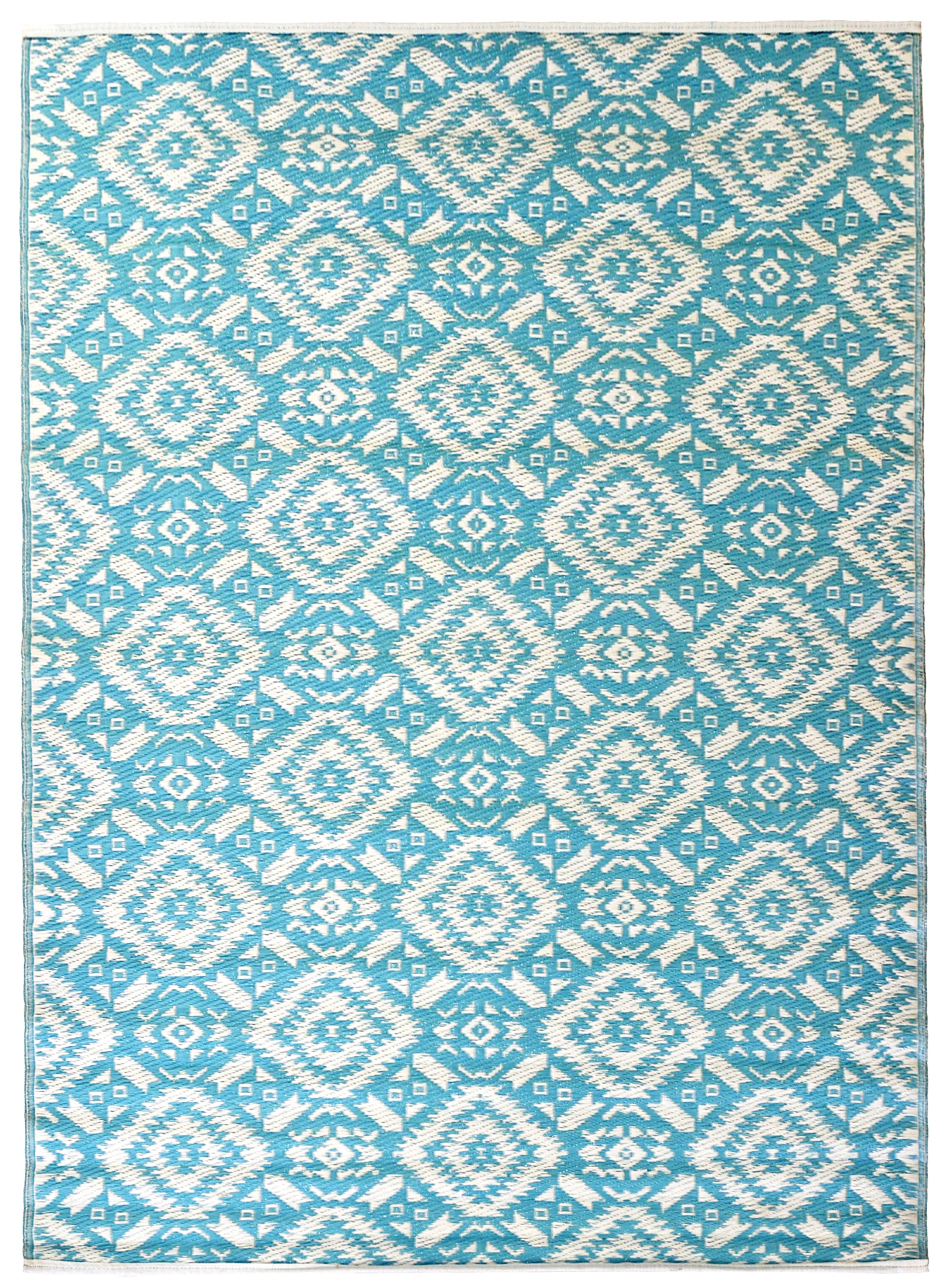 Reversible Indoor/Outdoor Mats - Chatai-Boheme-2-Aqua-120x170
