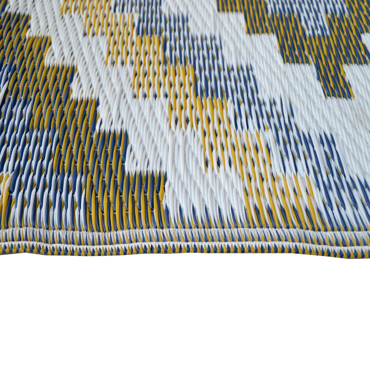 Reversible Outdoor Plastic Mat - Chatai Illusion-Multi- 120x170cm