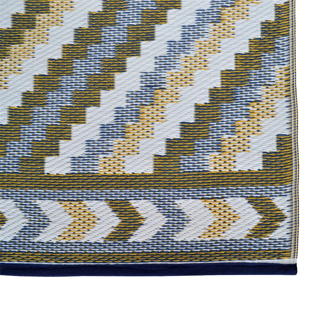 Reversible Outdoor Plastic Mat - Chatai Illusion-Multi- 120x170cm