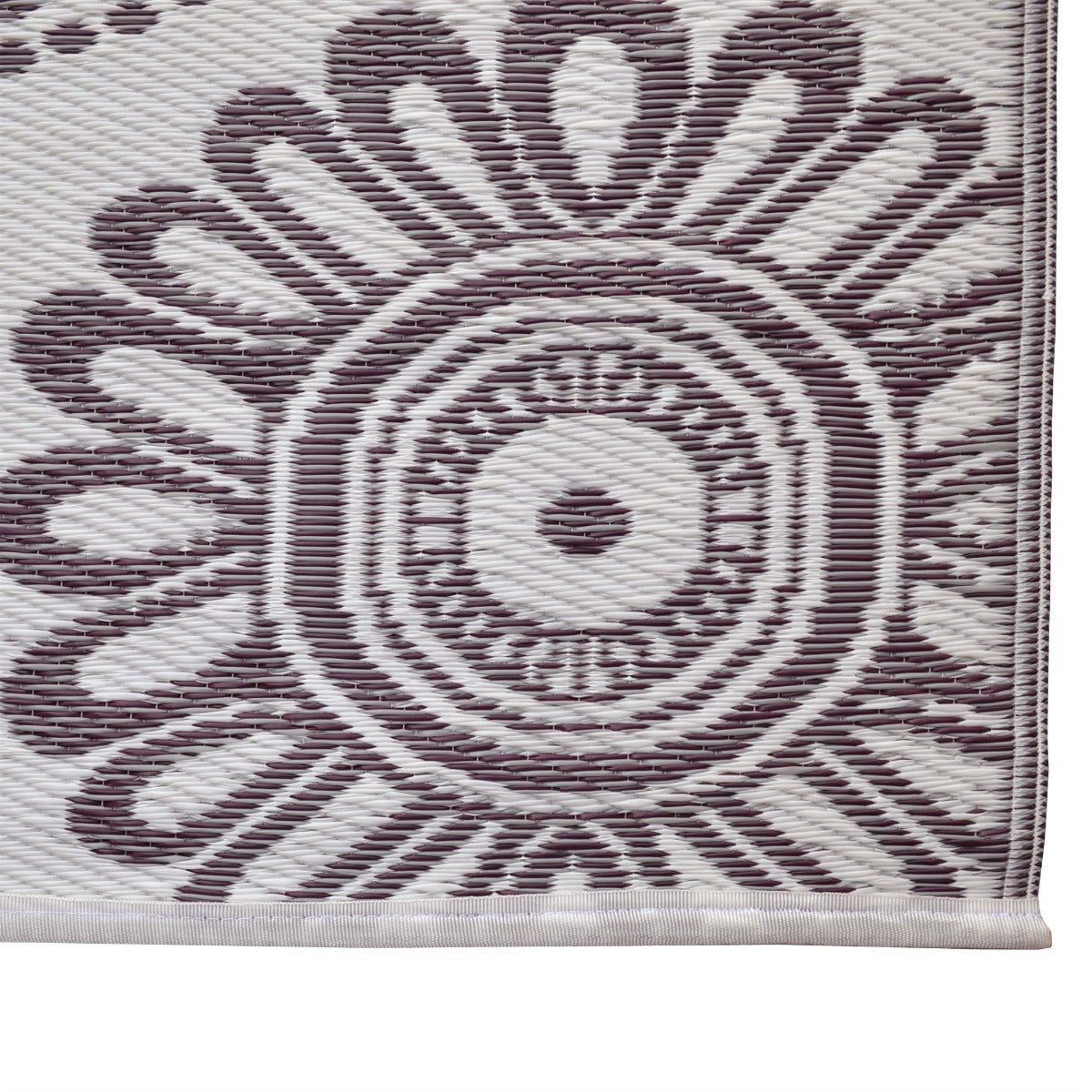 Reversible Outdoor Plastic Mat - Chatai Mandala-Stone- 120x170cm
