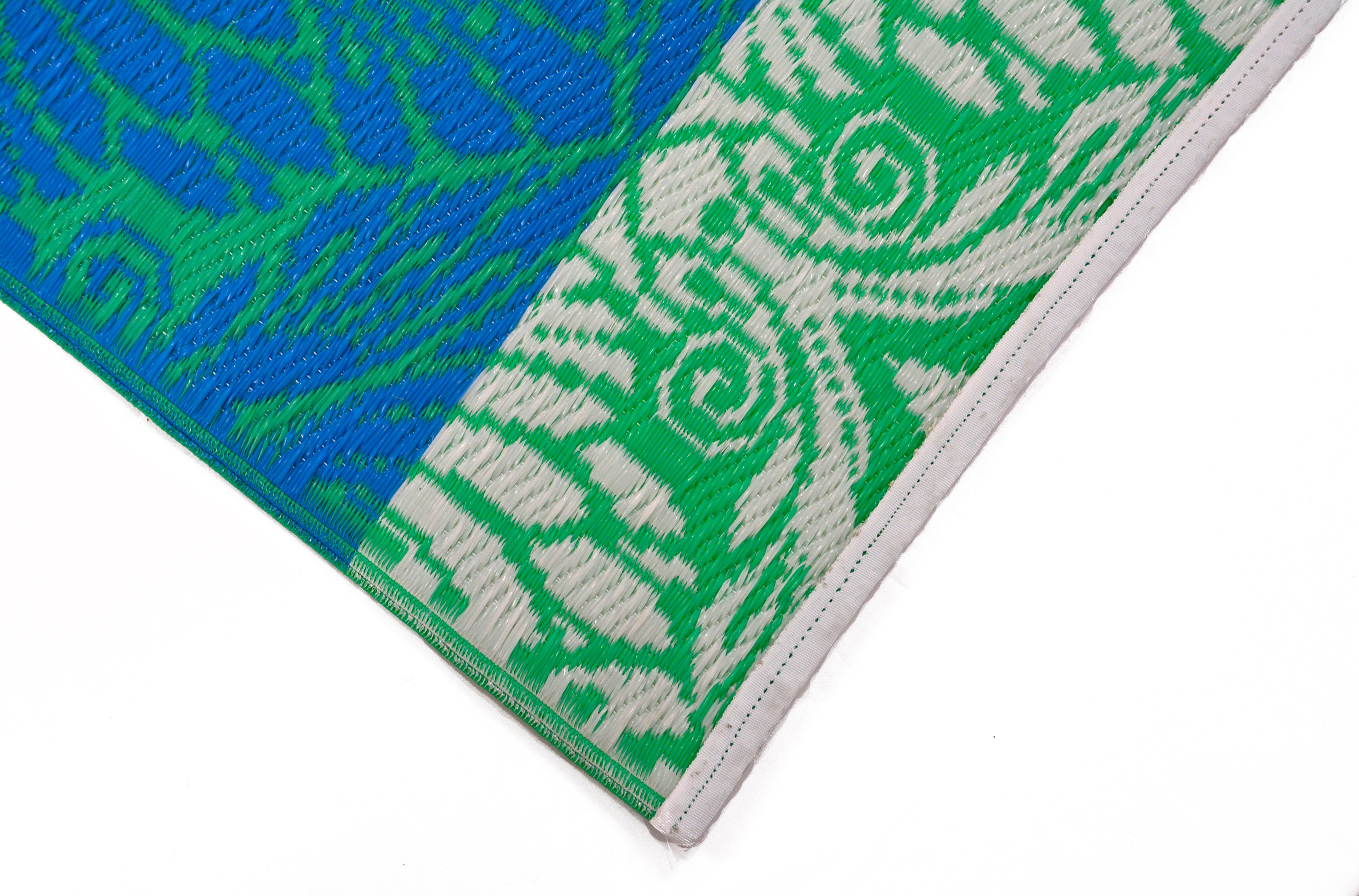Reversible Indoor/Outdoor Mats - Chatai Peacock - Ocean Green-120x170