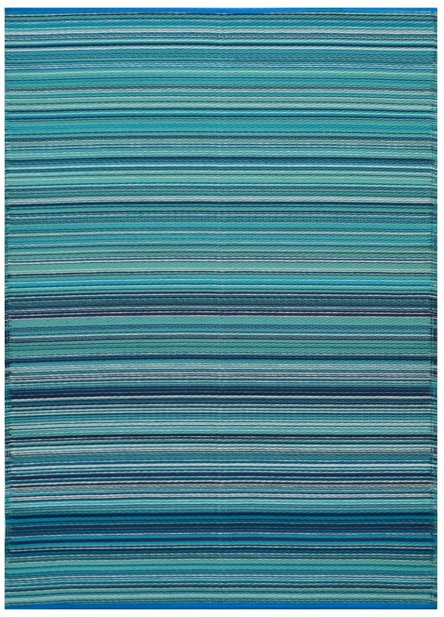 Alfresco Reversible Outdoor Mat - Rondo - Blue - 120x170cm