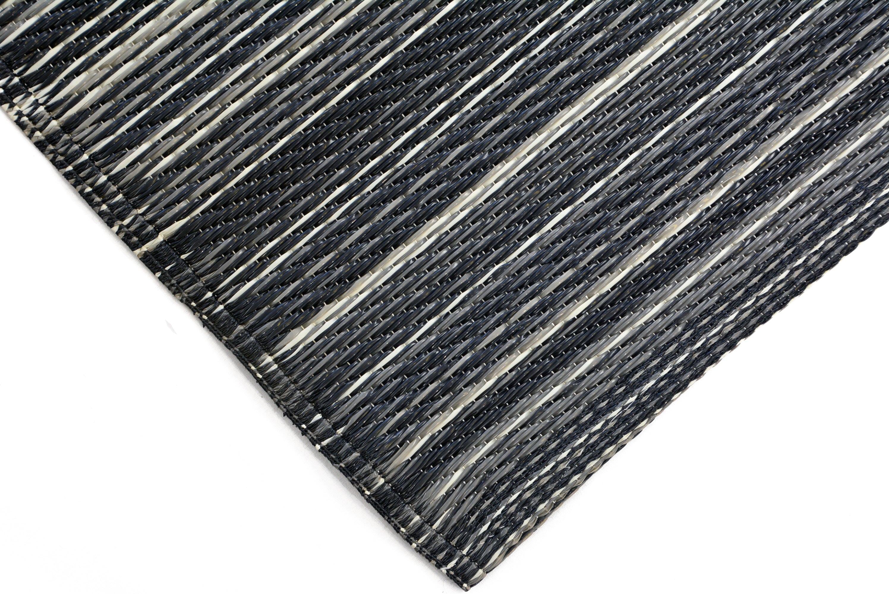 Reversible Indoor/Outdoor Mats - Chatai Rongoli - Black-90x150