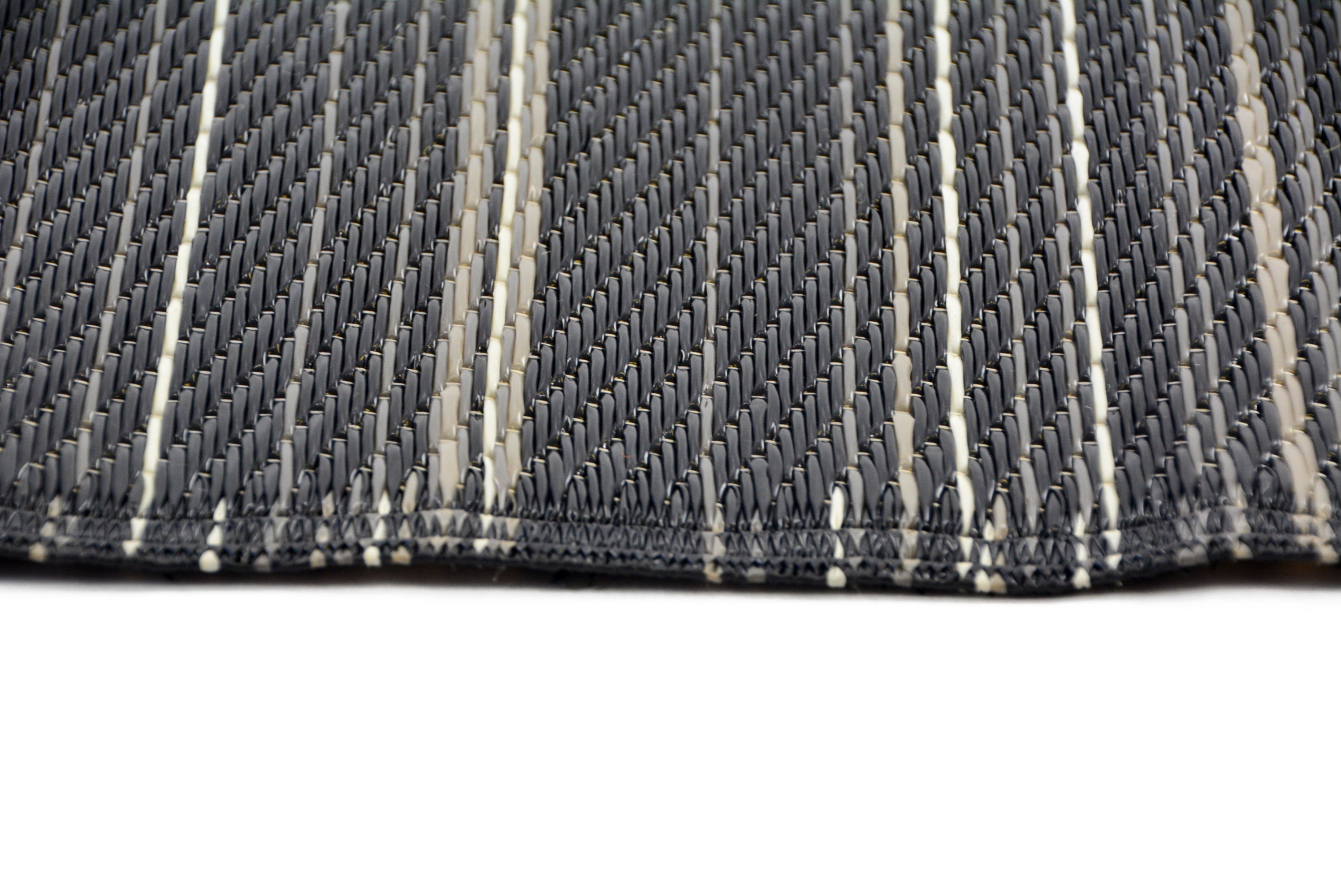 Reversible Indoor/Outdoor Mats - Chatai Rongoli - Black-90x150