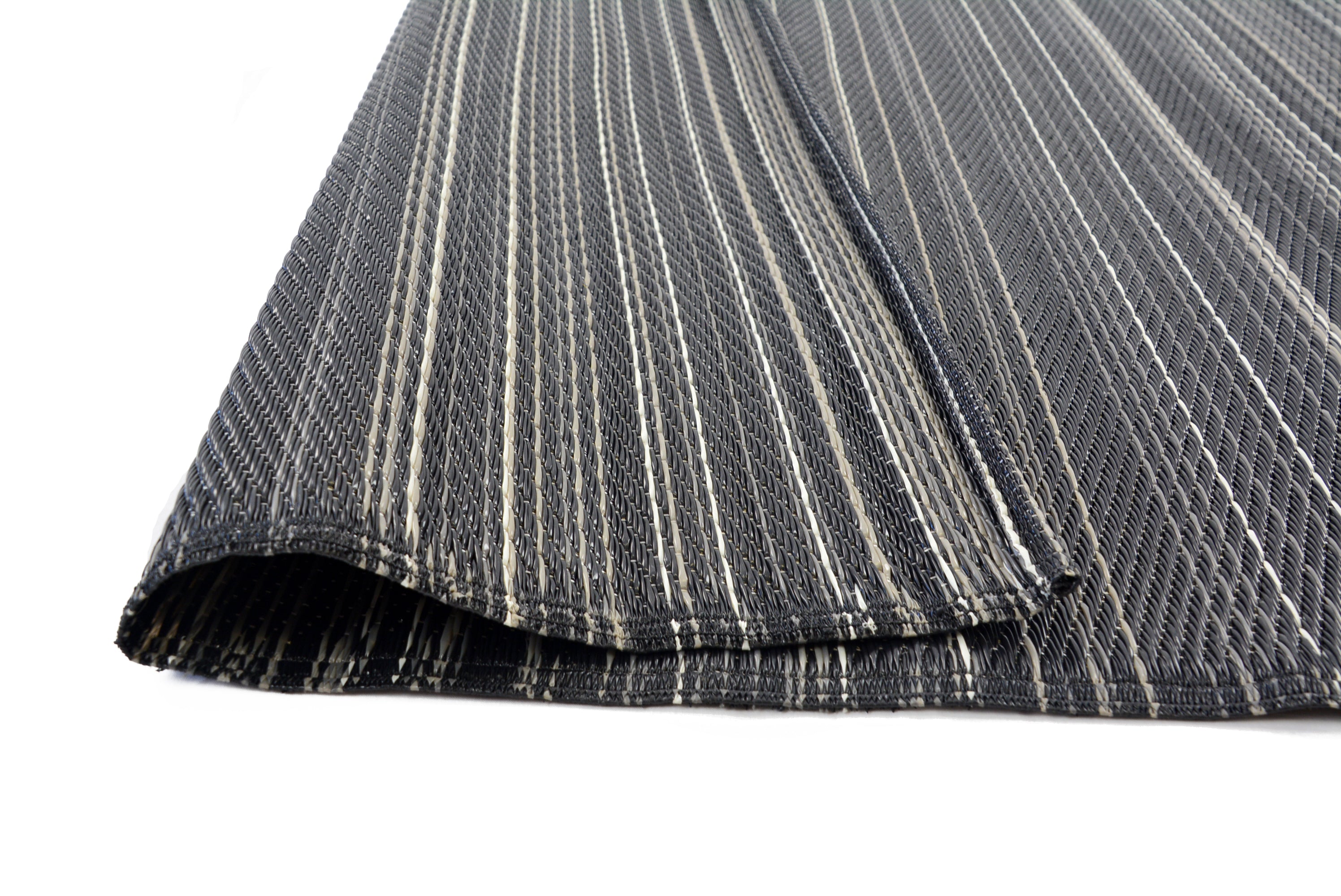 Reversible Indoor/Outdoor Mats - Chatai Rongoli - Black-90x150
