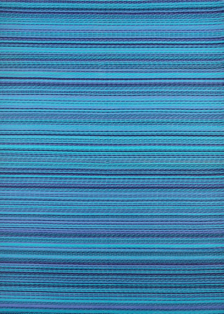 Reversible Indoor/Outdoor Mats - Chatai Rongoli - Blue-90x150