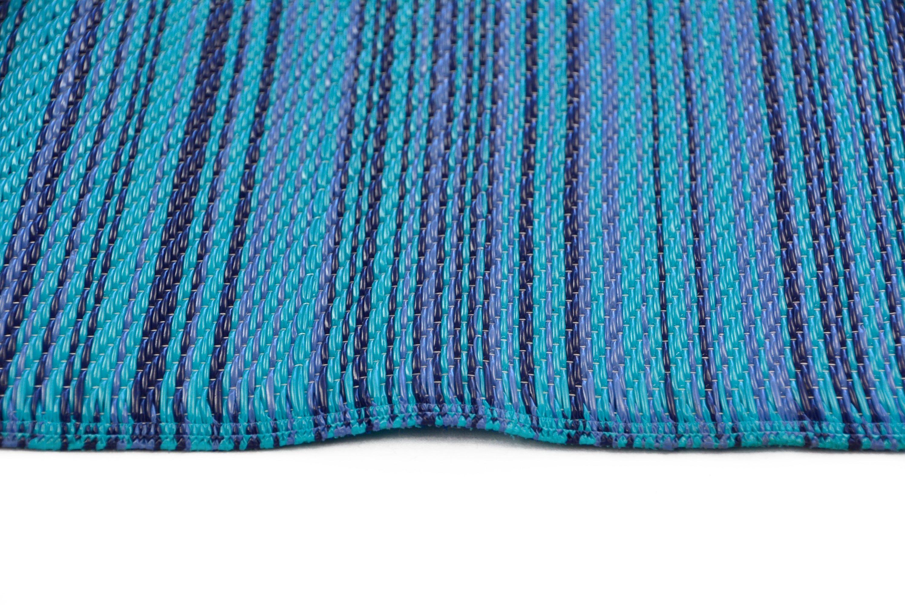 Reversible Indoor/Outdoor Mats - Chatai Rongoli - Blue-90x150
