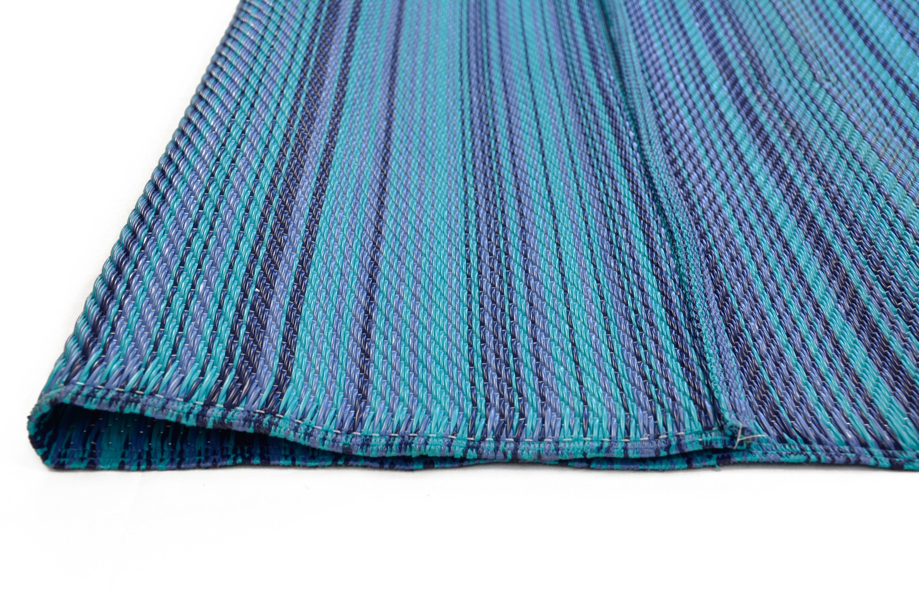 Reversible Indoor/Outdoor Mats - Chatai Rongoli - Blue-90x150