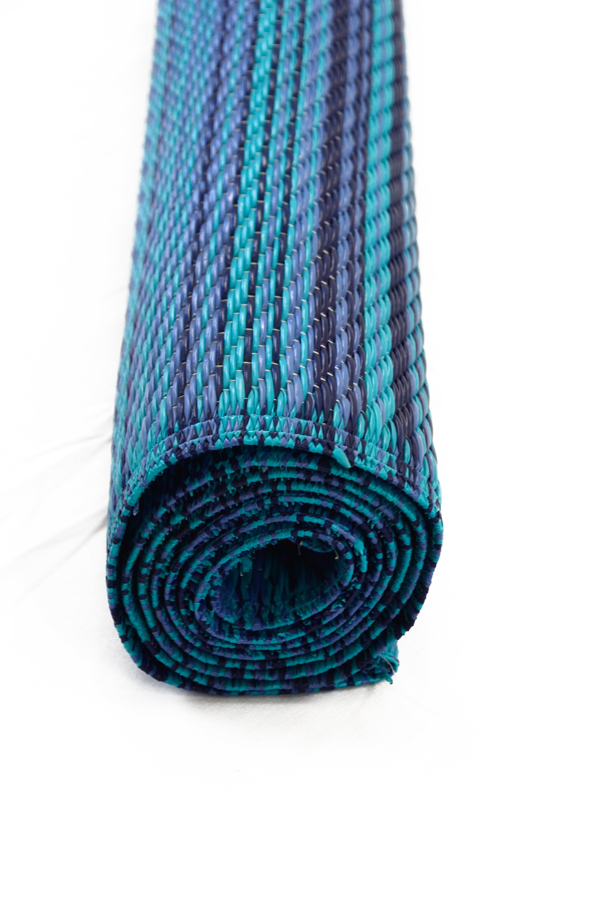 Reversible Indoor/Outdoor Mats - Chatai Rongoli - Blue-90x150