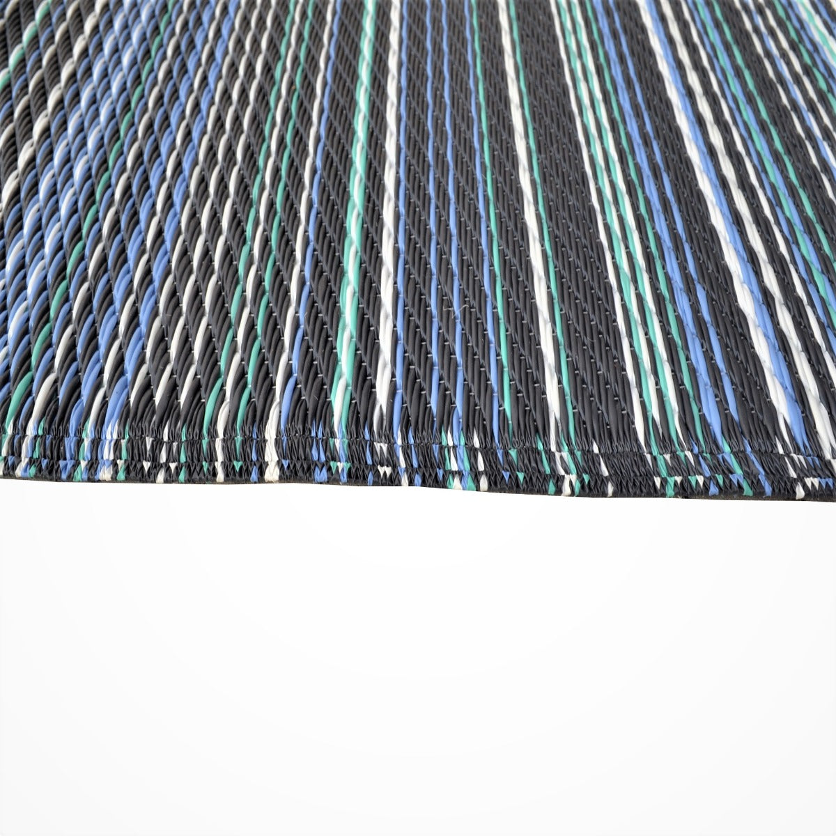 Reversible Outdoor Plastic Mat - Chatai Rongoli - Grey- 120x170cm