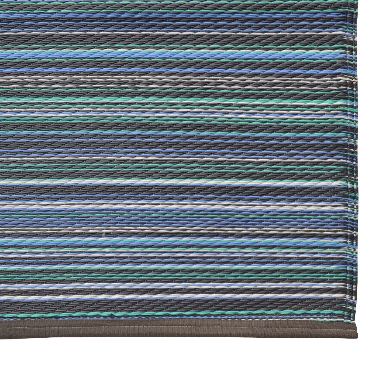 Reversible Outdoor Plastic Mat - Chatai Rongoli - Grey- 120x170cm