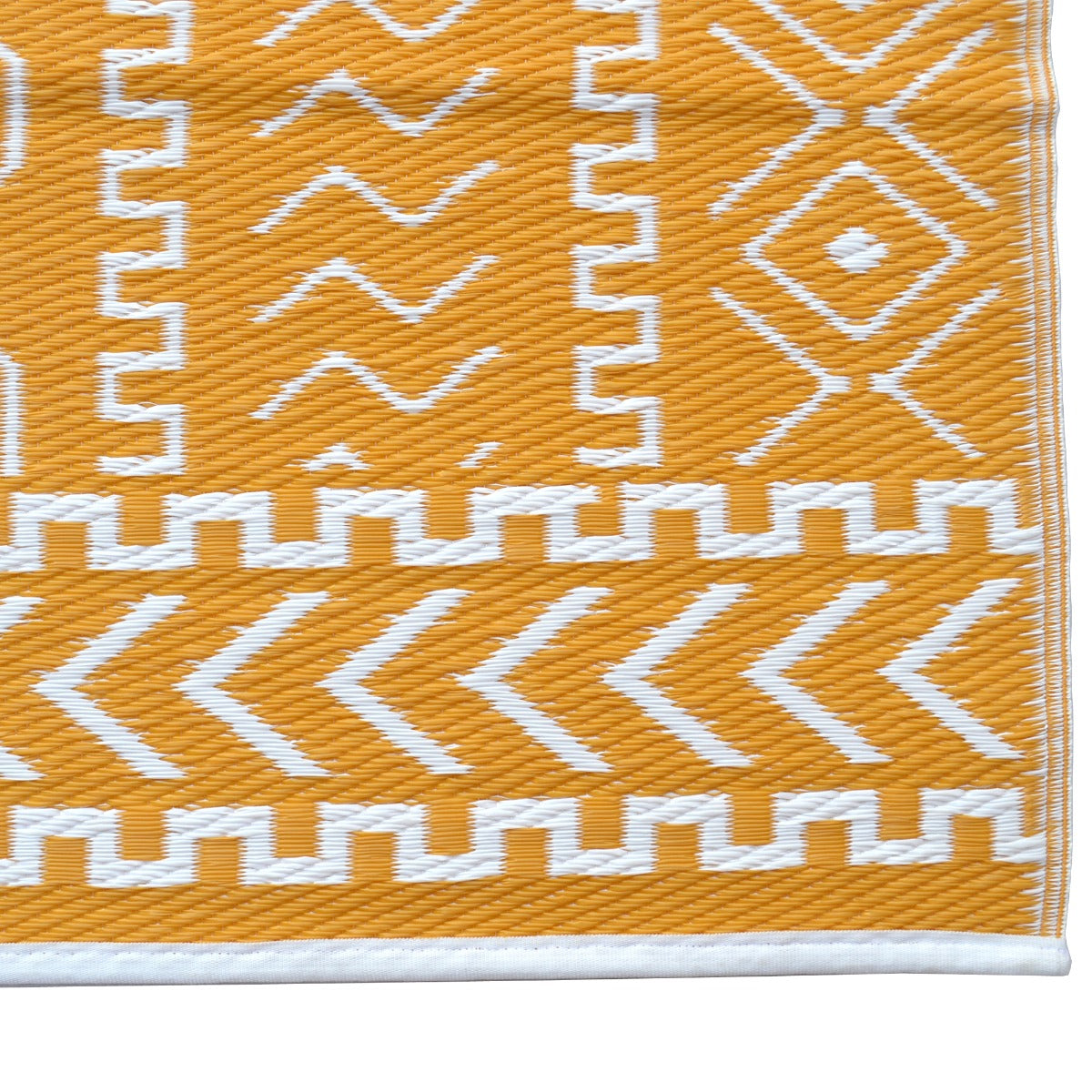 Reversible Outdoor Plastic Mat - Chatai Tomo - Yellow- 120x170cm