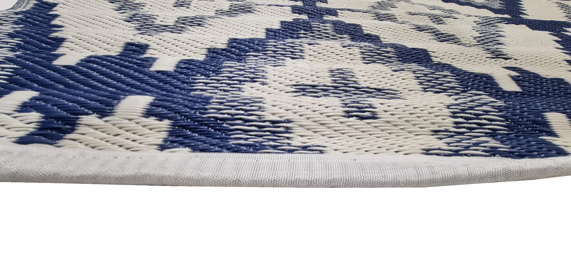 Eco-friendly Reversible Outdoor Plastic Mat-Chatai VWRC5-Blue-120x170cm