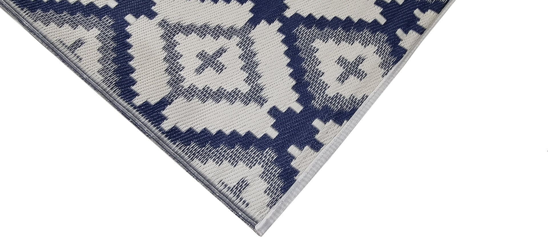 Eco-friendly Reversible Outdoor Plastic Mat-Chatai VWRC5-Blue-120x170cm