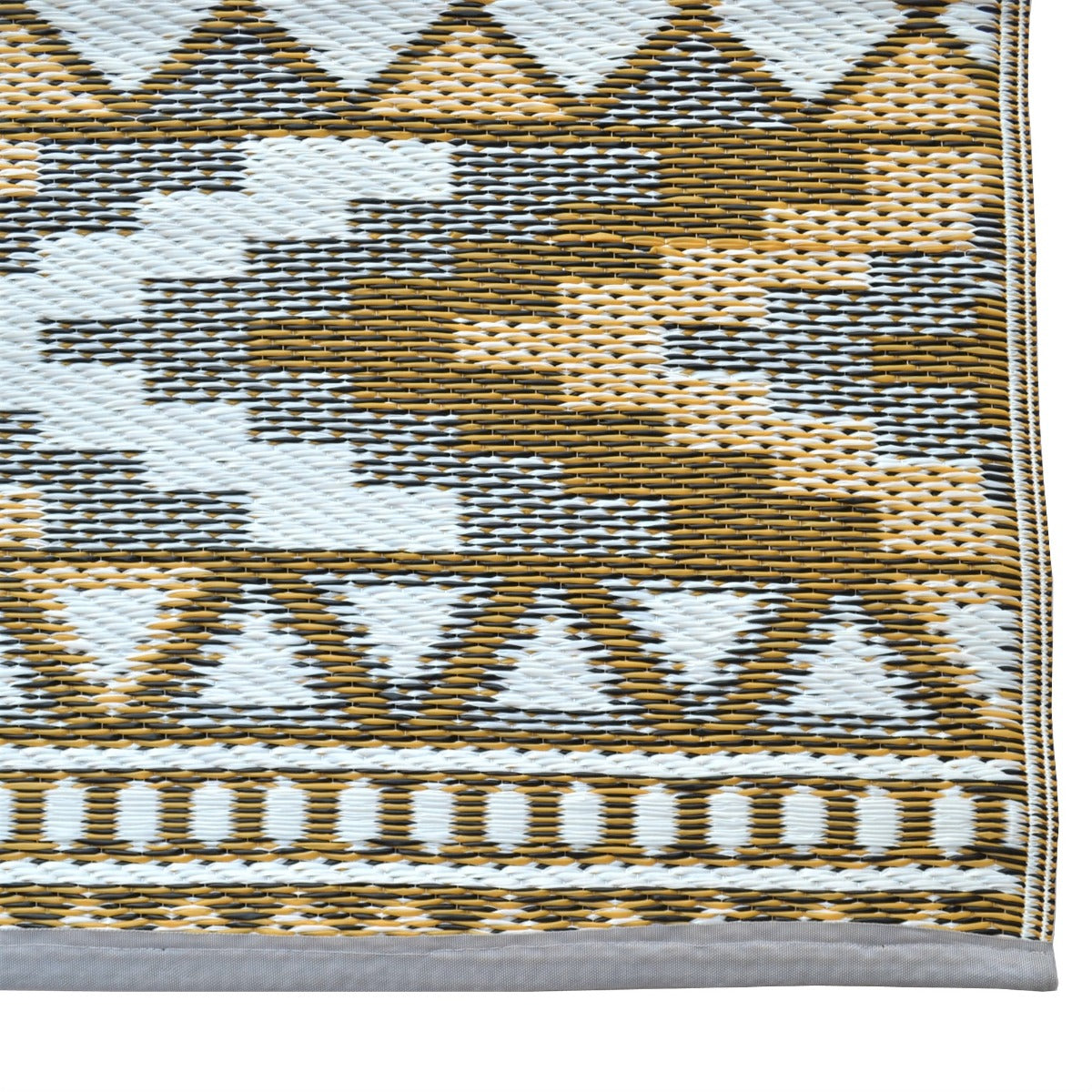 Reversible Outdoor Plastic Mat - Chatai Wanaka-Brown Multi - 120x170cm