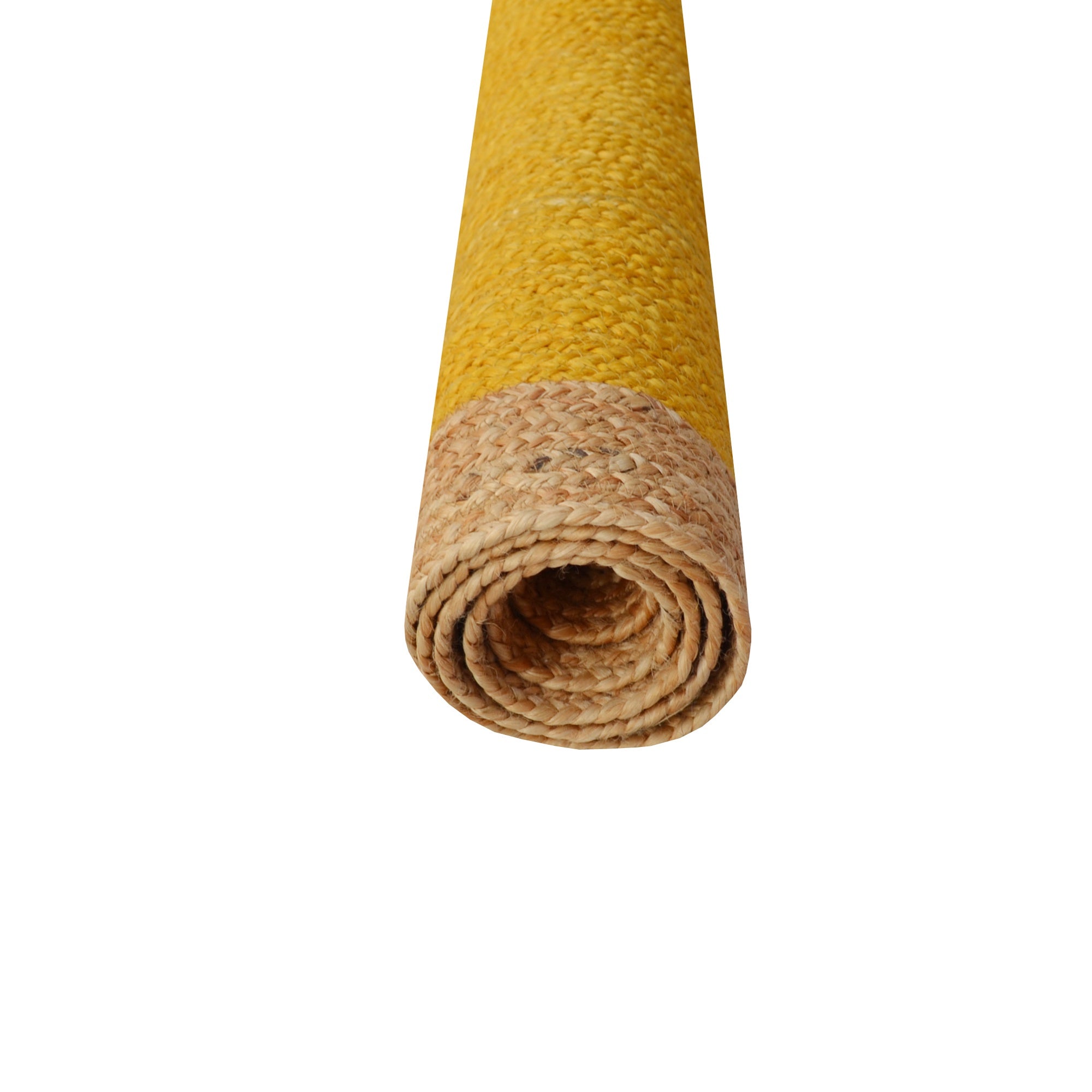 Handwoven Border Jute Rug-1147-Natural/Gold-80X150cm