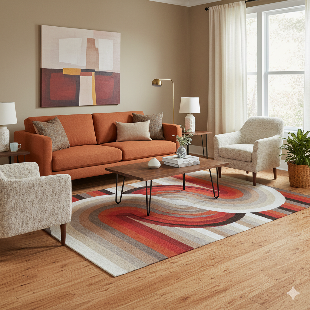 Handmade Luna Wool Rug- 6441-Multi-110x160cm