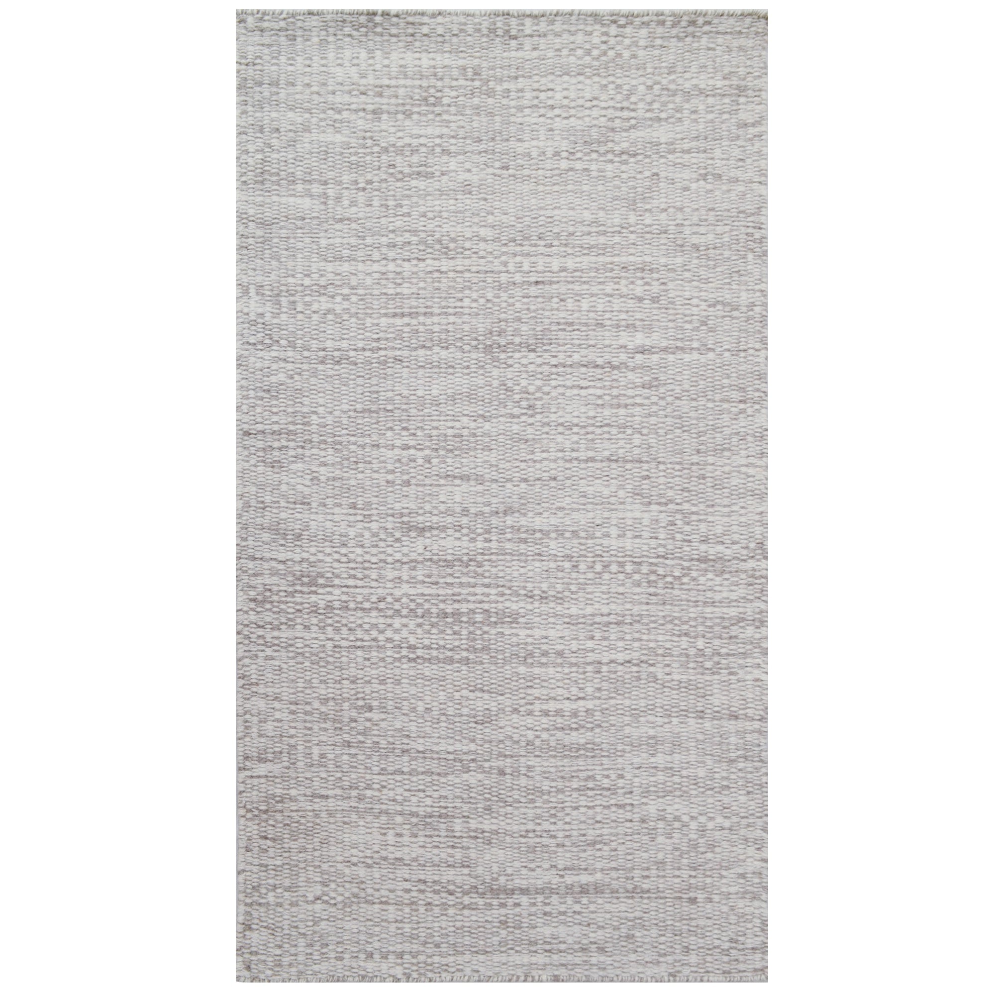 Handwoven Scandi Wool Rug- 6444- Ivory/ Metal Grey-80x150cm