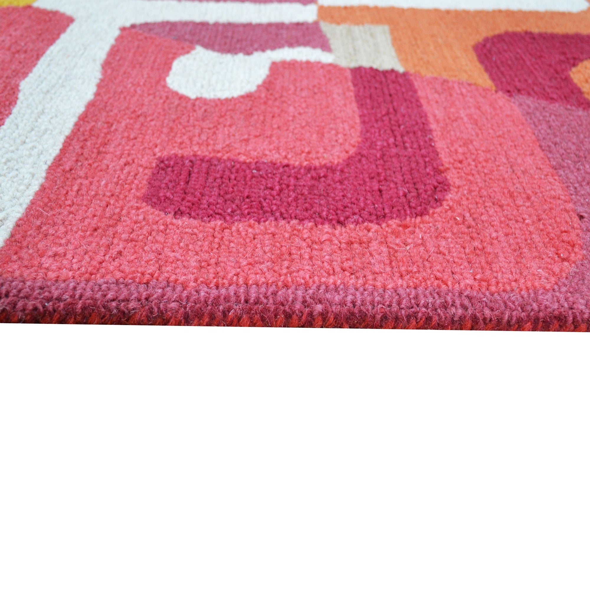 Handmade Camouflage Wool Rug-6427-Multi-110x160cm