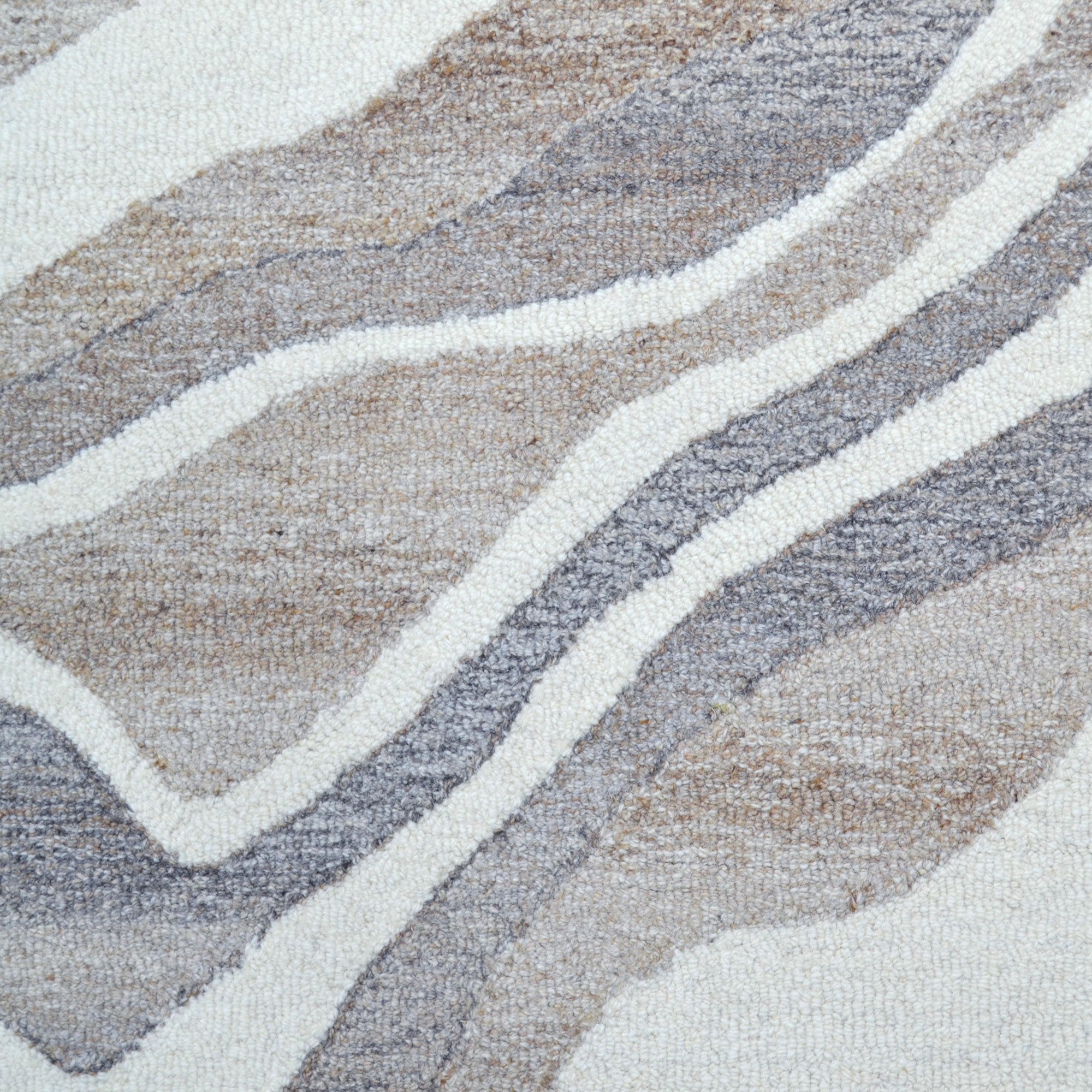 Handmade Gladstone Wool Rug-6438- NATURAL-110x160cm