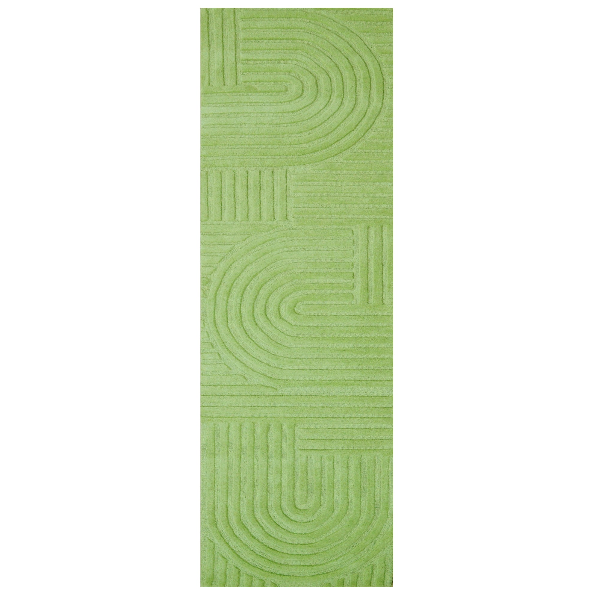 Contemporary Handwoven Wool Rug-Unity 6230-Pista Green-110x160cm