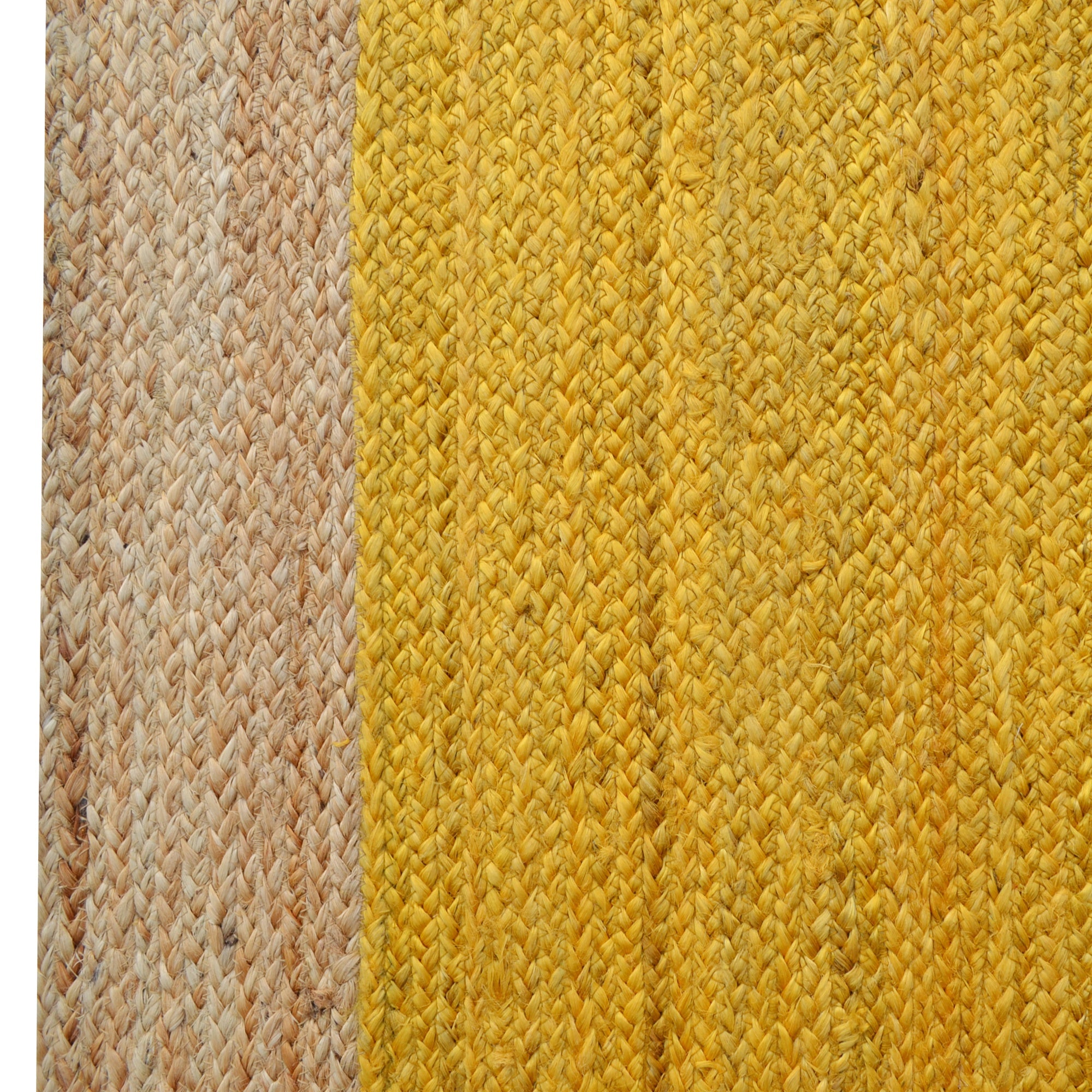 Handwoven Border Jute Rug-1147-Natural/Gold-80X150cm