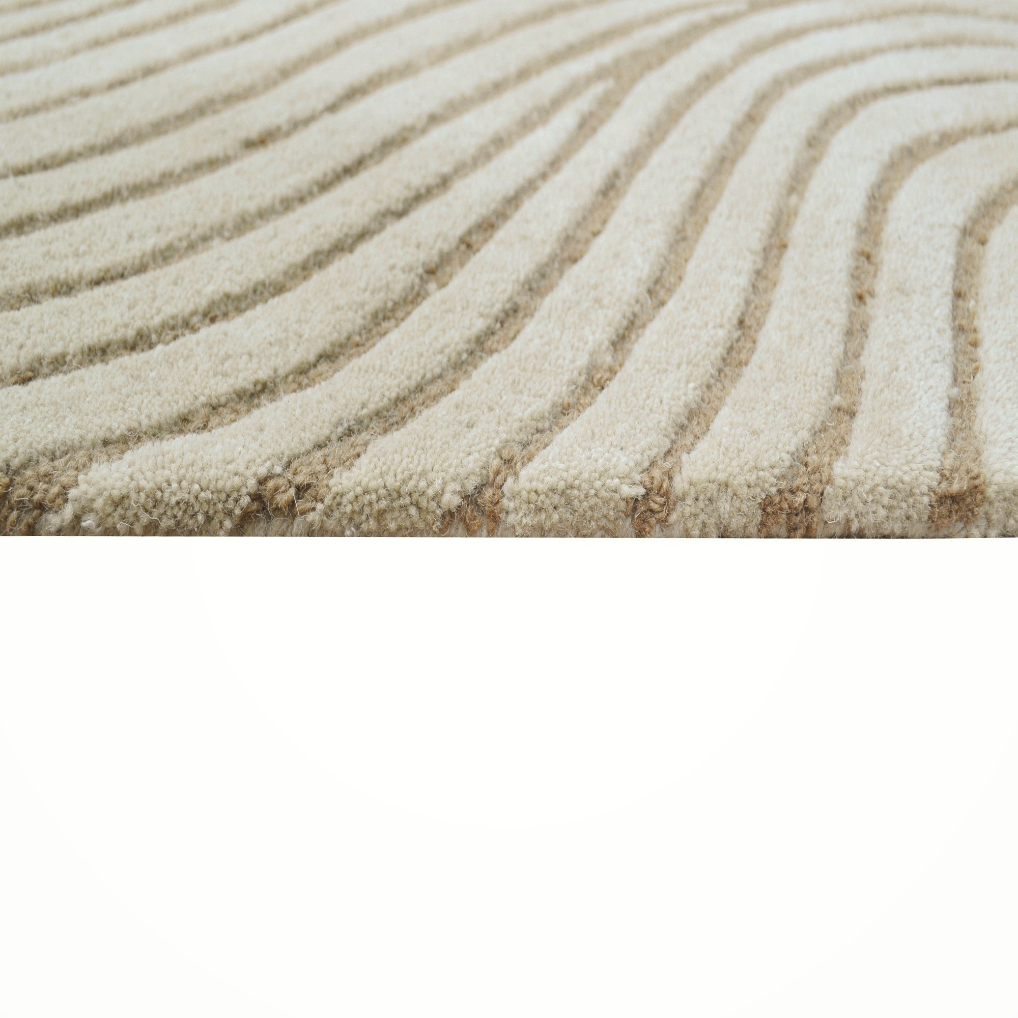Handtufted Wool Rug-Decotex 6448-Beige/Brown-110X160cm