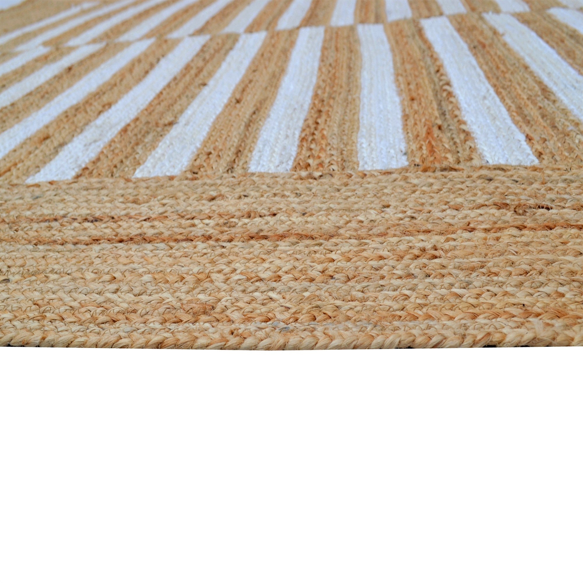 Handwoven Natural Jute Rug - Oaxaca - Natural/Cream - 80x150cm