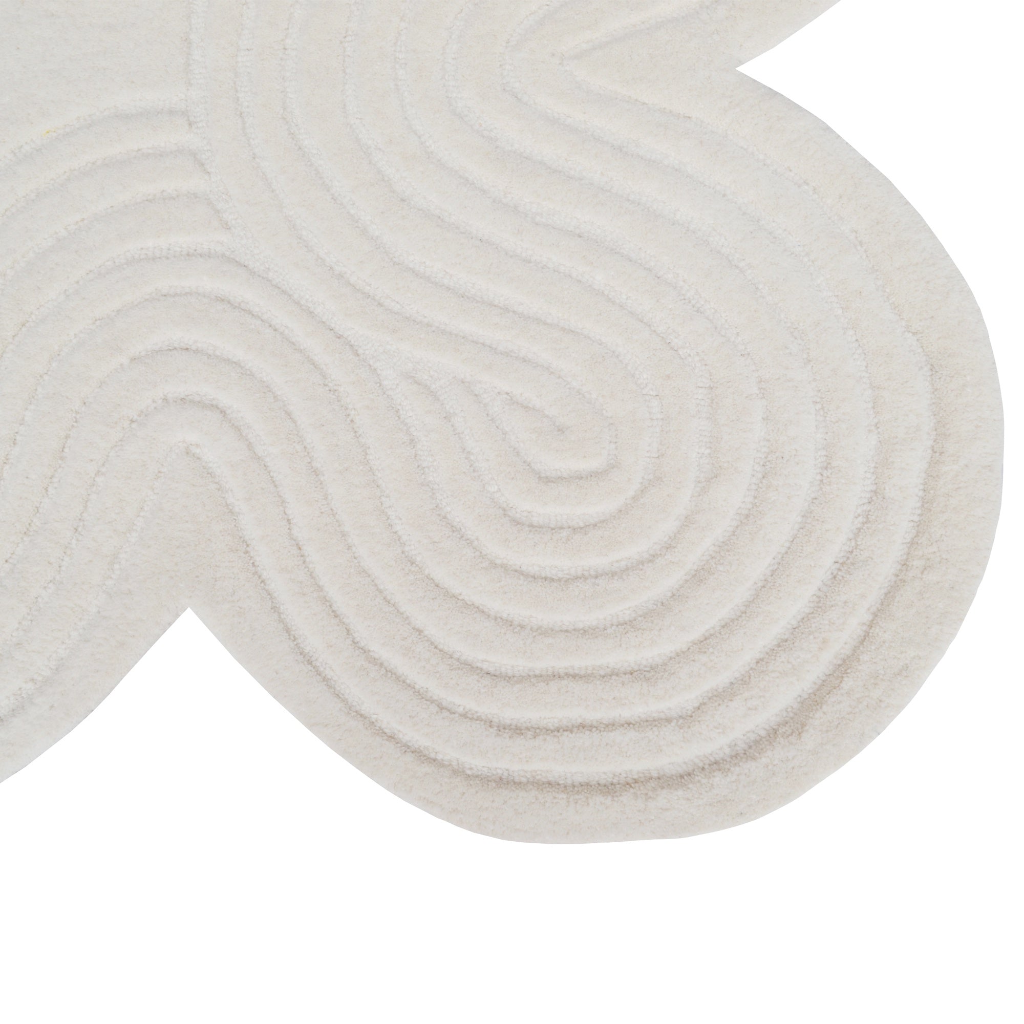 Handmade Novelty Wool Rug-6429-Ivory-110x160cm