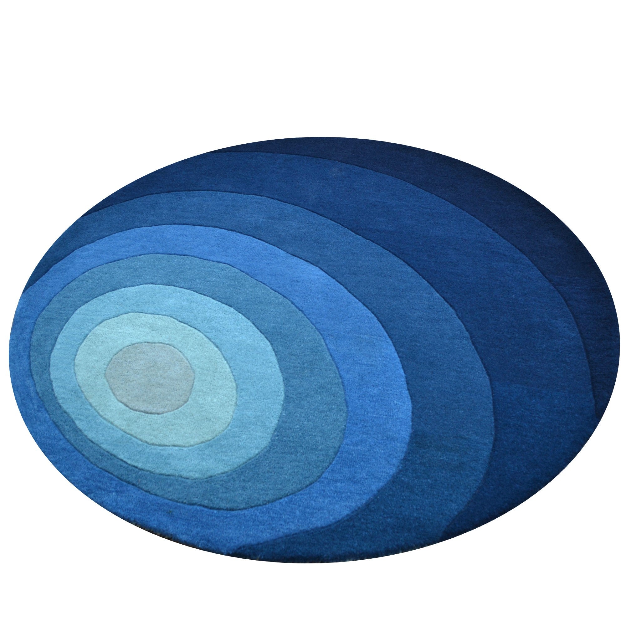 Handtufted Wool Rug-Florian 6446-Imperial Blue-160X160cm