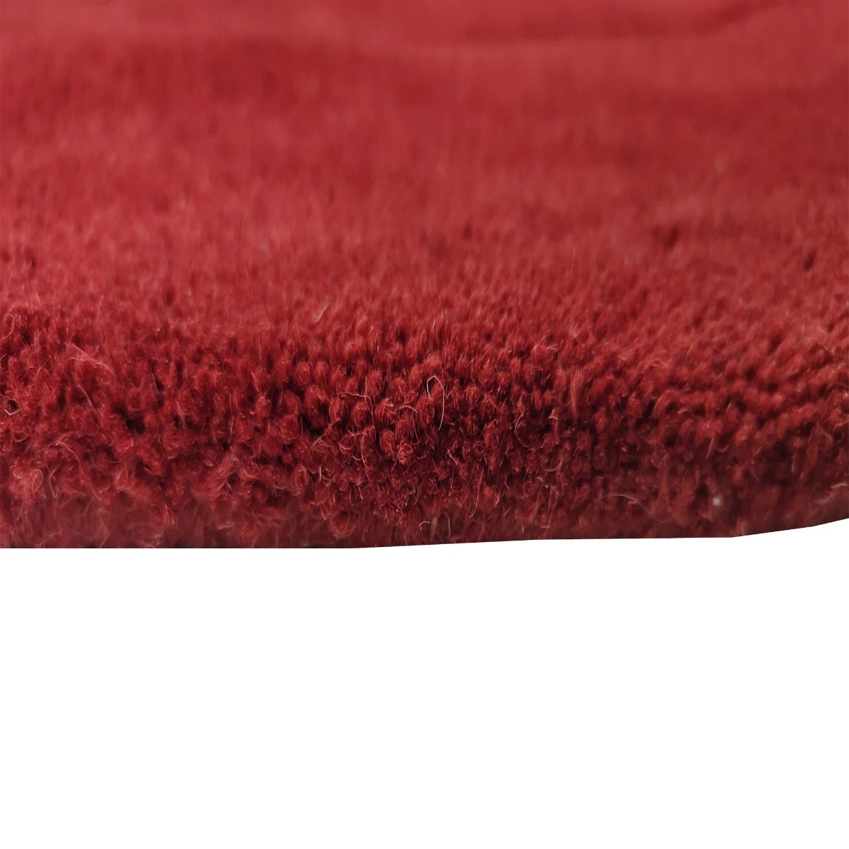 Handmade Round Wool Rug - Swirl - Red - 160x160cm