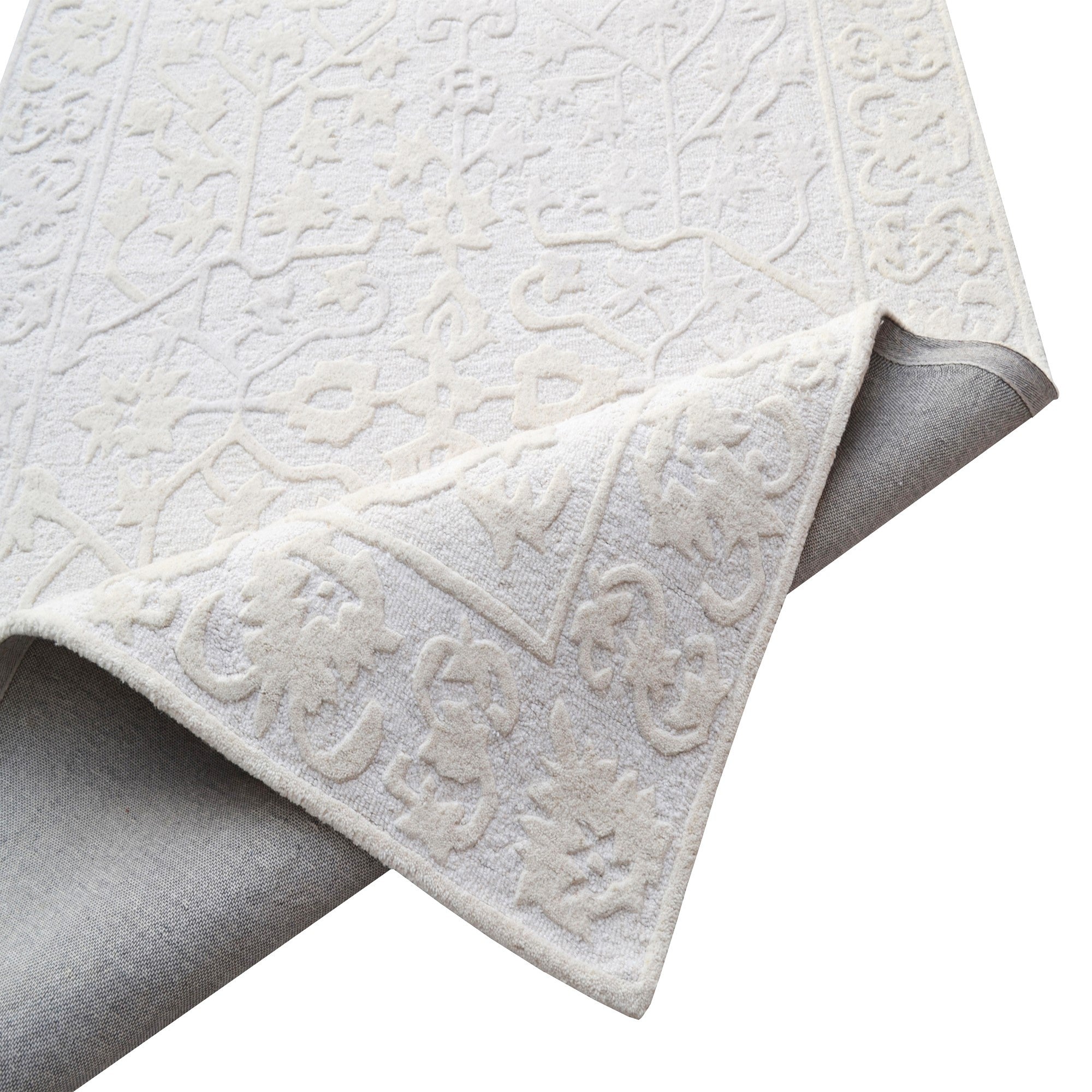 Handmade Amalfi Wool Rug-6424-IVORY-110x160cm