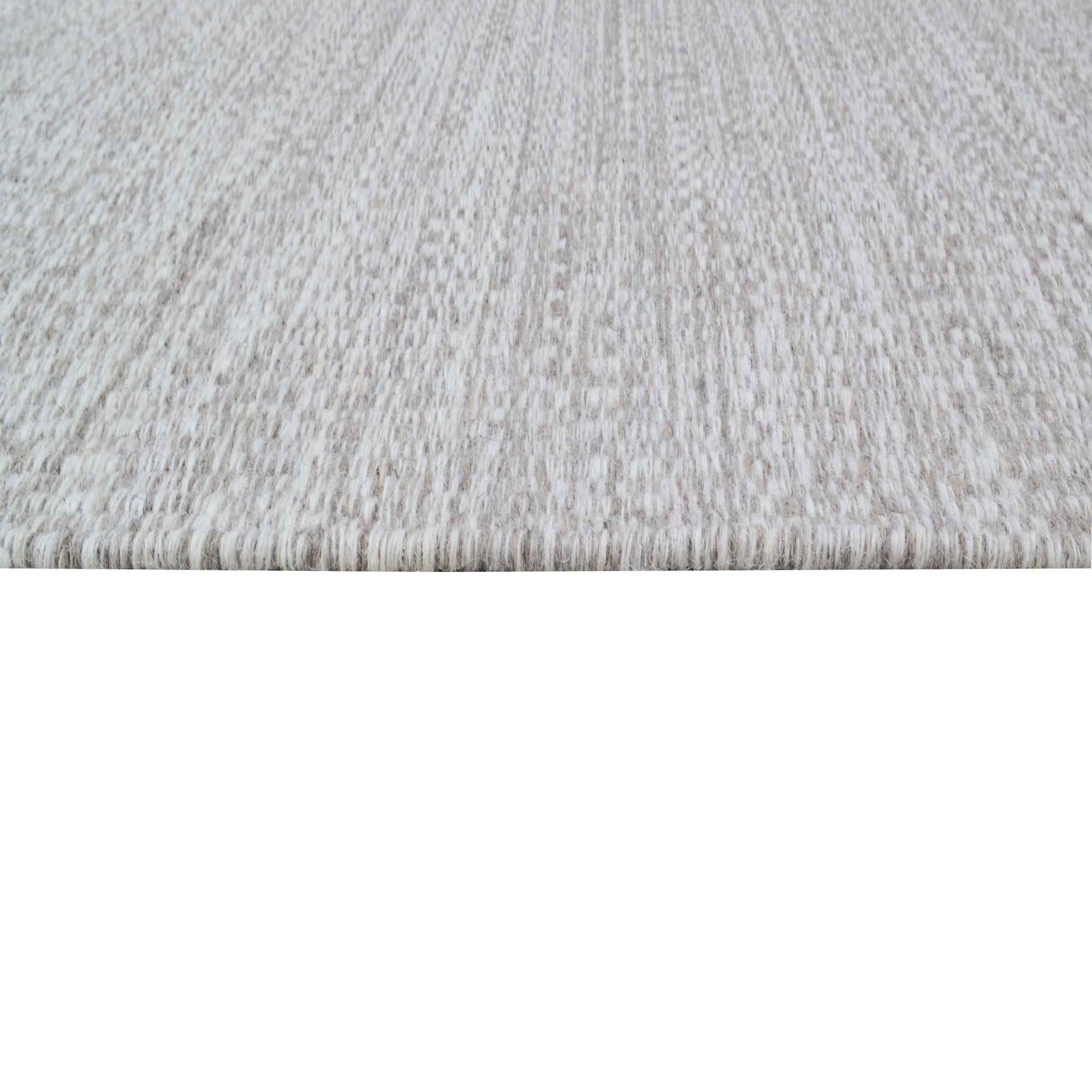 Handwoven Scandi Wool Rug- 6444- Ivory/ Metal Grey-80x150cm