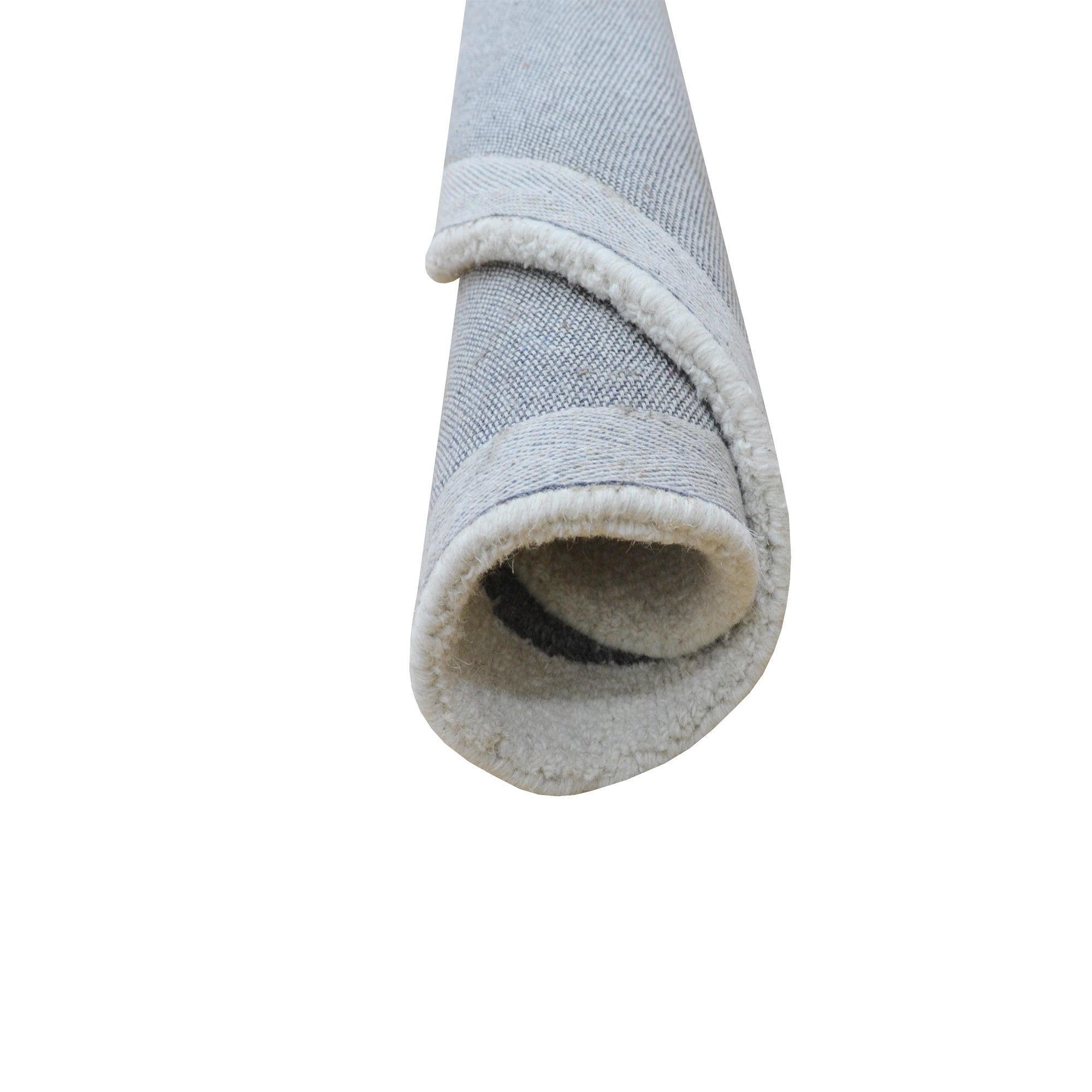 Handmade Elephant Wool Rug-6433-IVORY/GREY-100x100cm