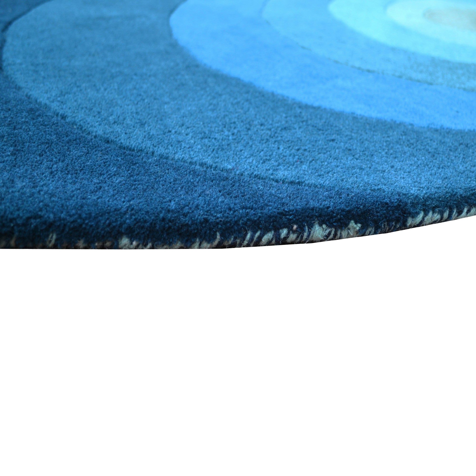 Handtufted Wool Rug-Florian 6446-Imperial Blue-160X160cm