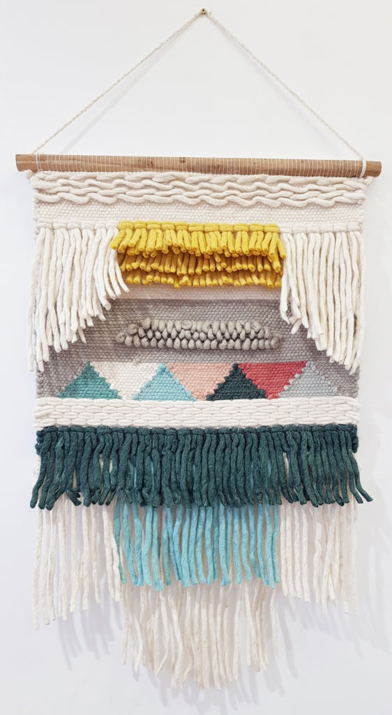 Artisan Decor Handwoven Woolen Wall Hanging - AD003 - Multi - 50x80cm