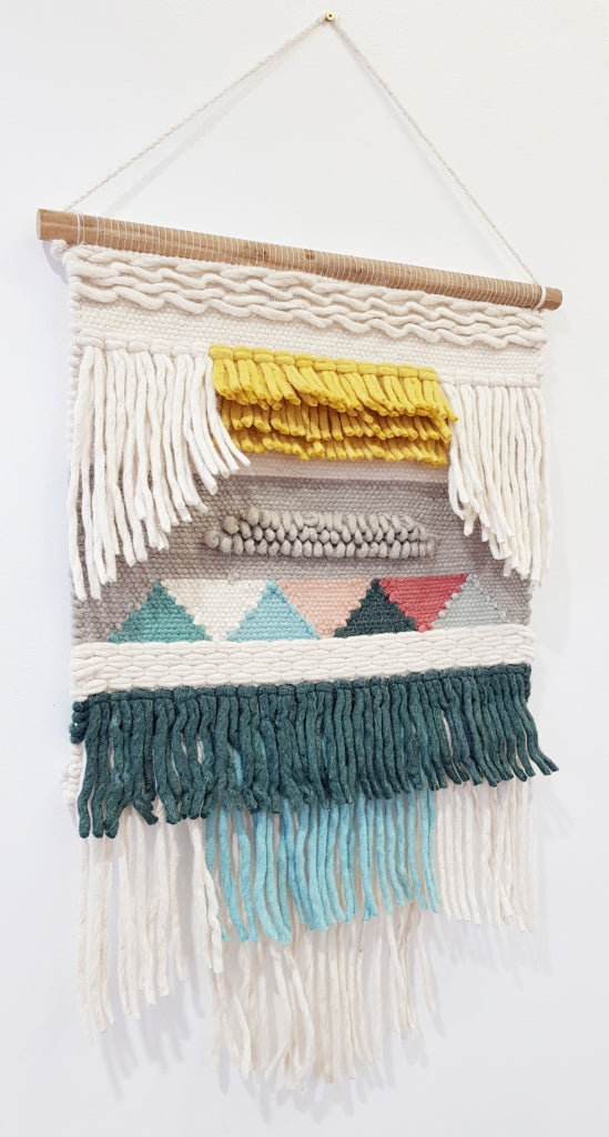 Artisan Decor Handwoven Woolen Wall Hanging - AD003 - Multi - 50x80cm