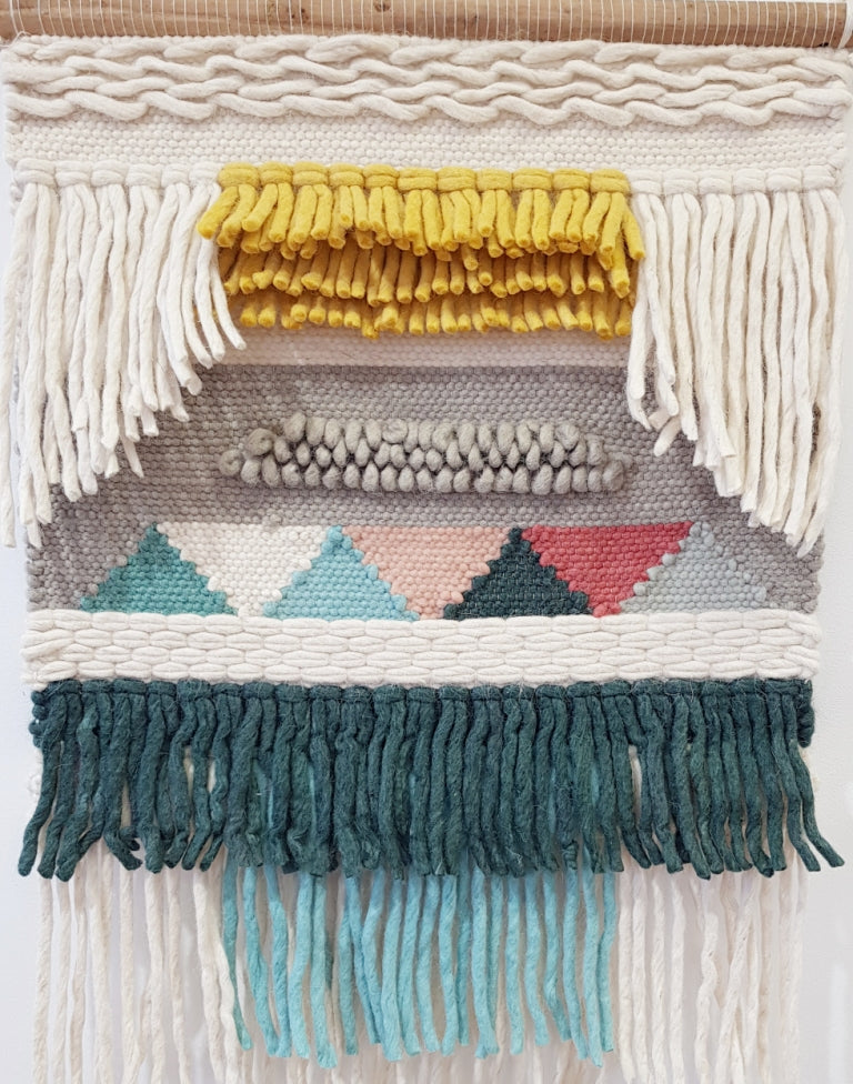 Artisan Decor Handwoven Woolen Wall Hanging - AD003 - Multi - 50x80cm