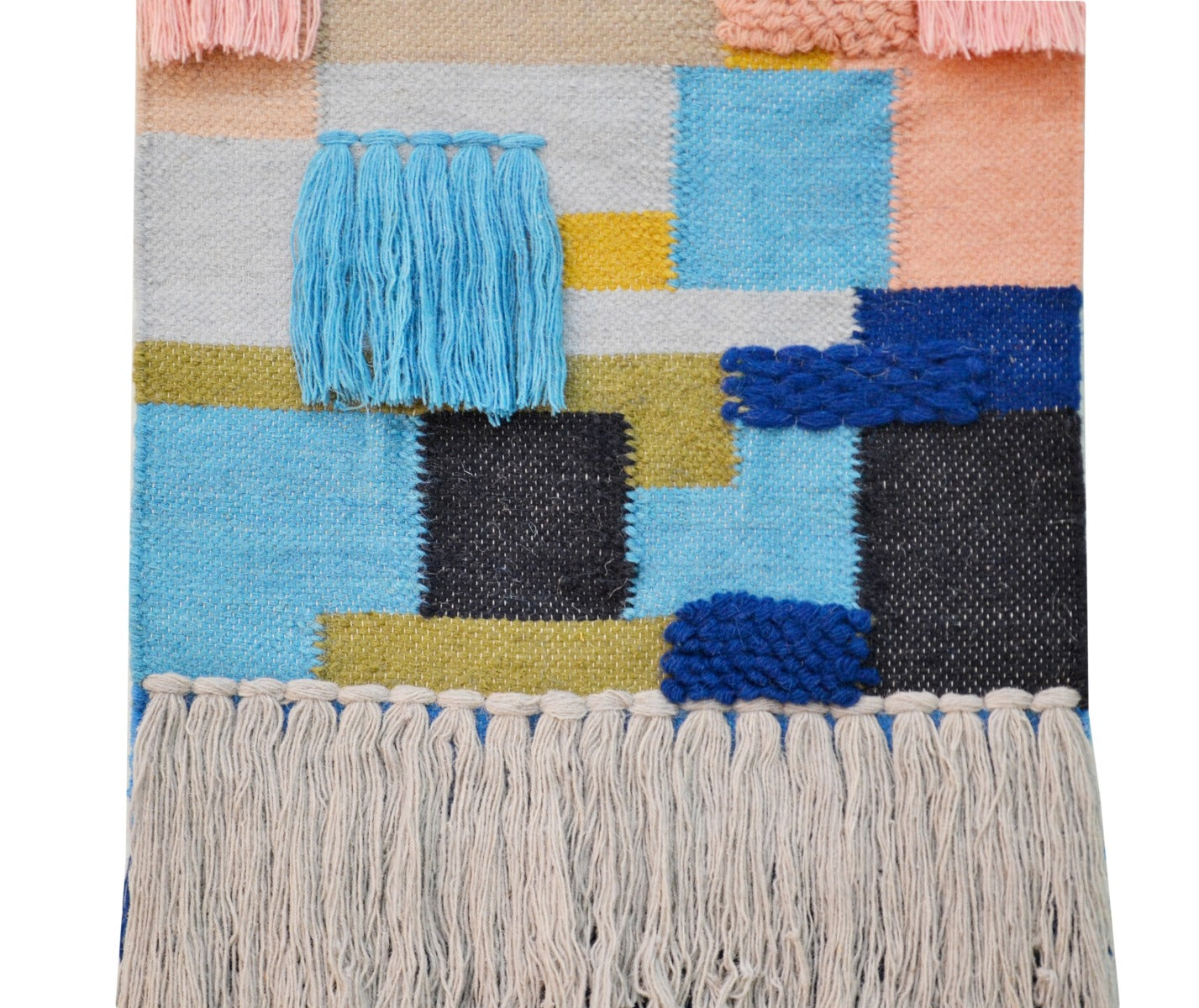 Handwoven Woollen Trendy Wall Hanging - AD014 - Multi - 50x90cm